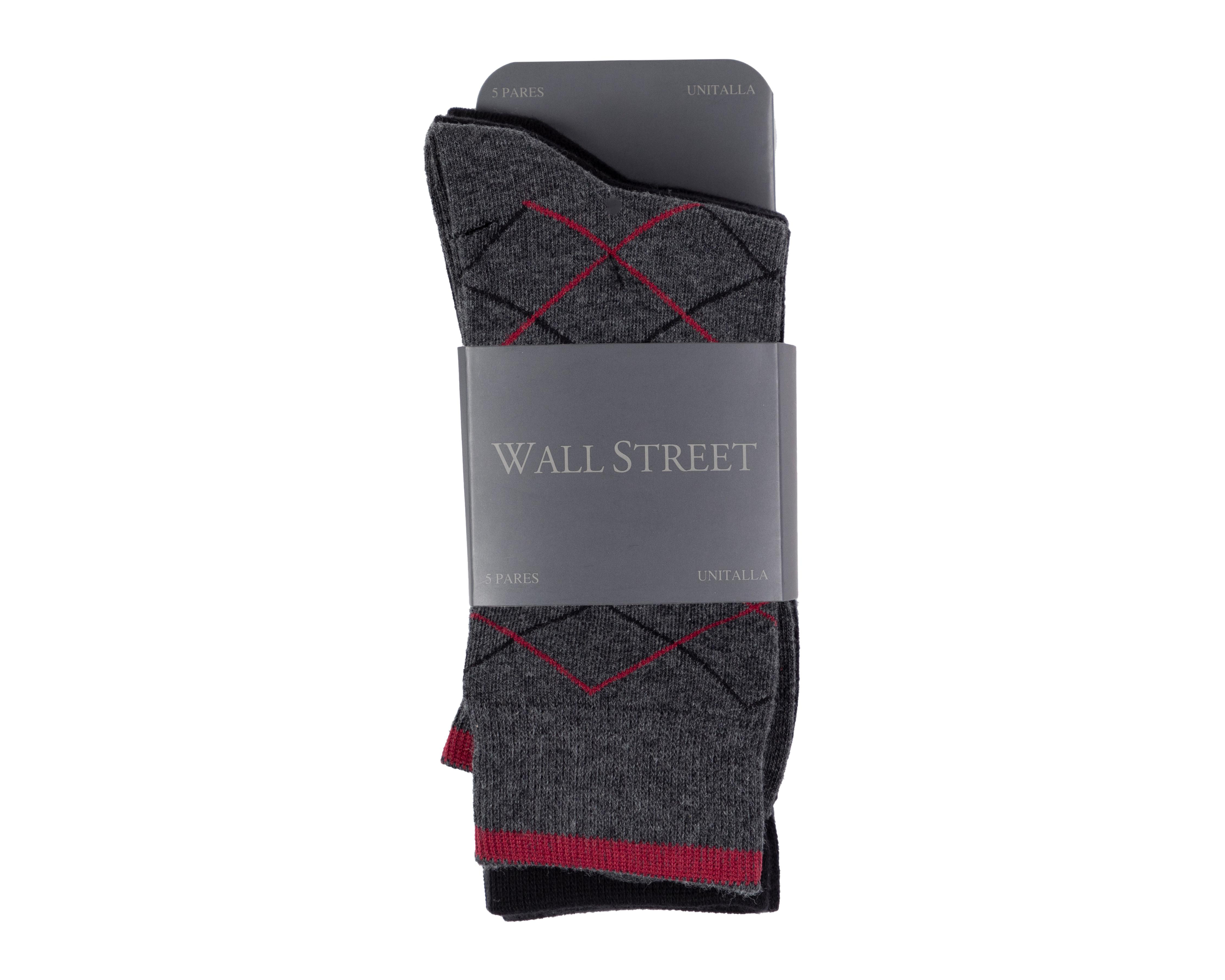 Foto 4 pulgar | Calcetas de Vestir Wall Street para Hombre 5 Pares