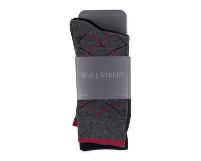 Foto 3 | Calcetas de Vestir Wall Street para Hombre 5 Pares