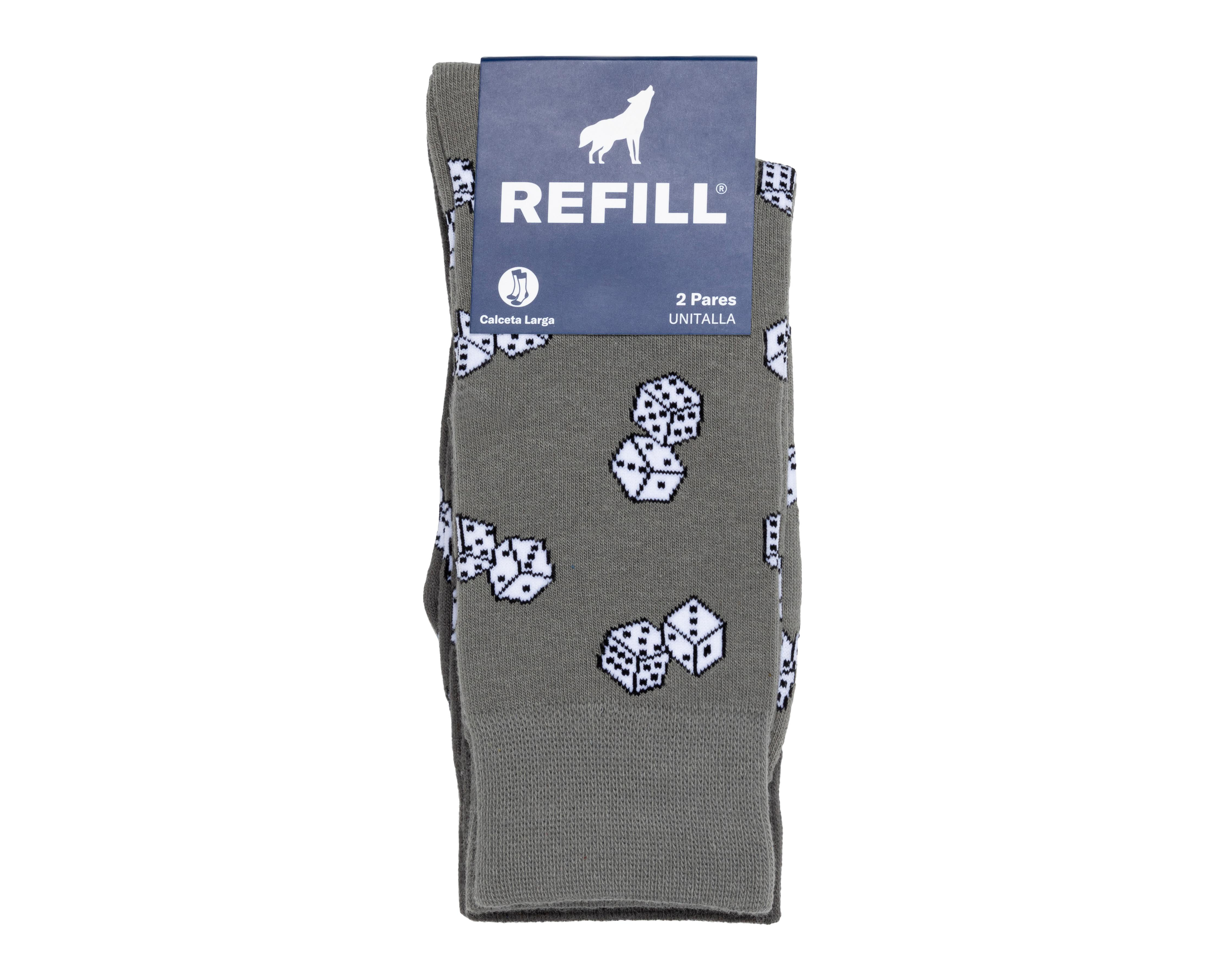 Foto 3 | Calcetas Largas Refill para Hombre 2 Pares