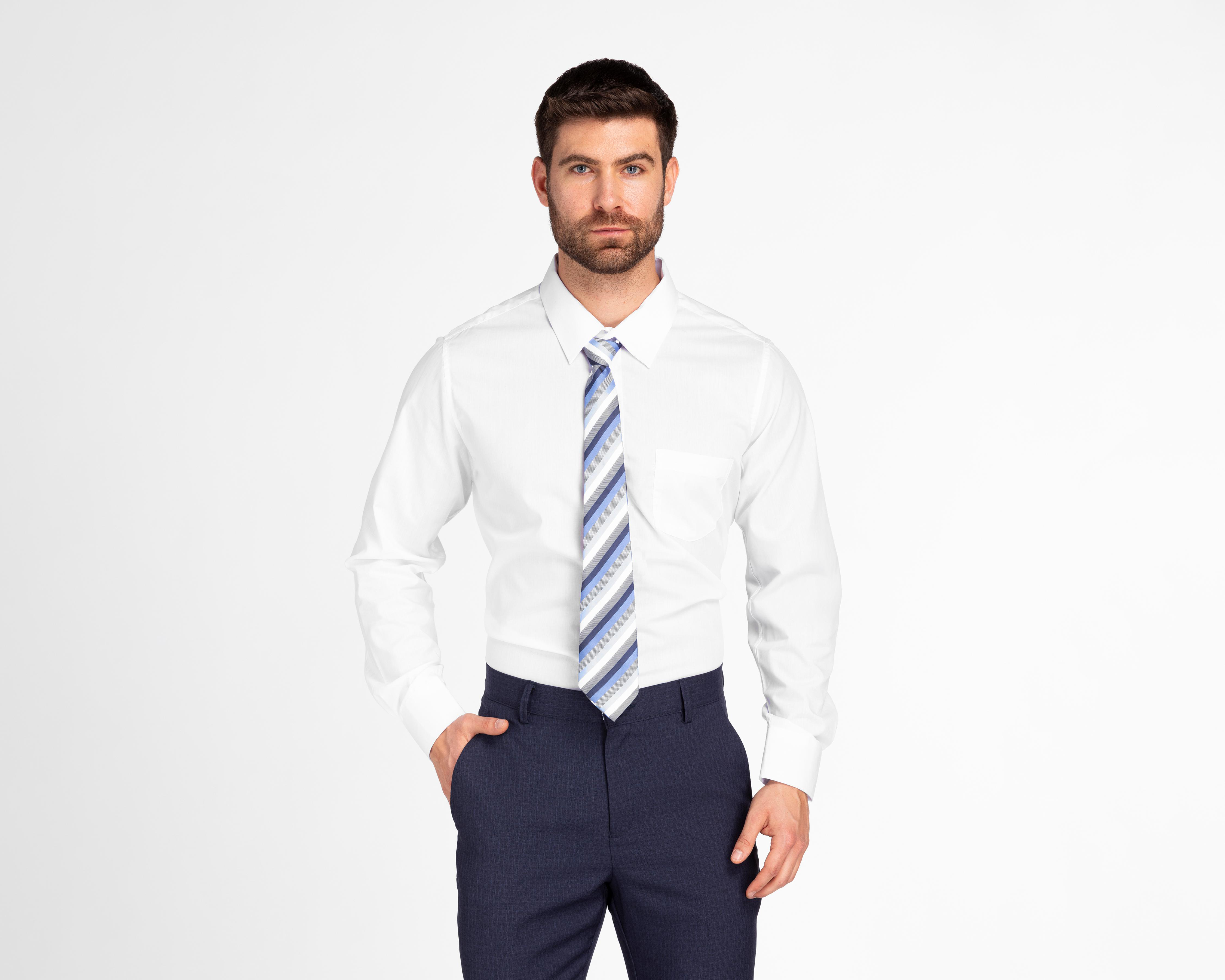 Camisa de Vestir Wall Street Maga Larga Cuello Americano $299