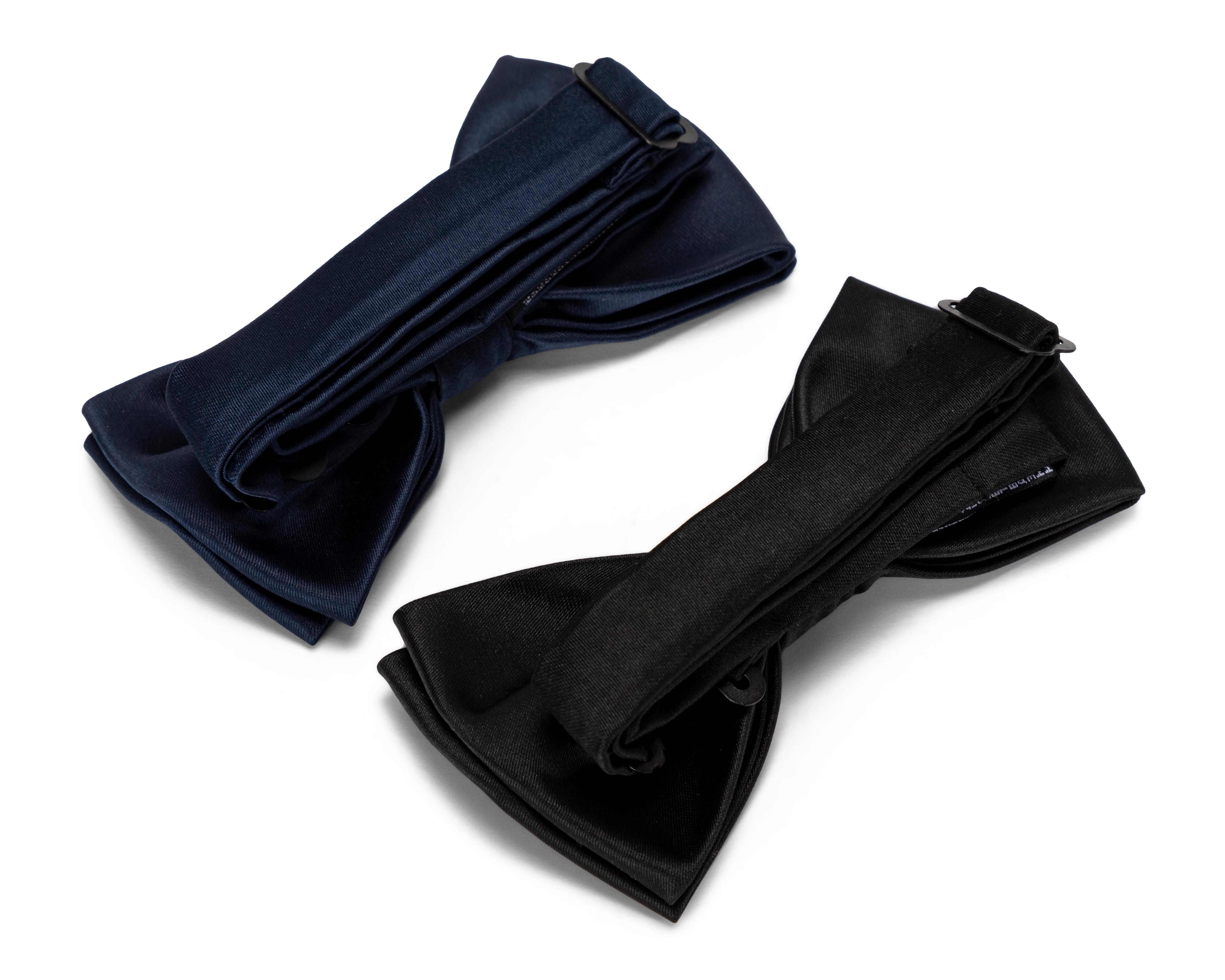 Foto 4 pulgar | Corbata de Moño Lisa Wall Street 2 Piezas