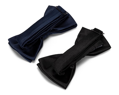 Foto 3 | Corbata de Moño Lisa Wall Street 2 Piezas