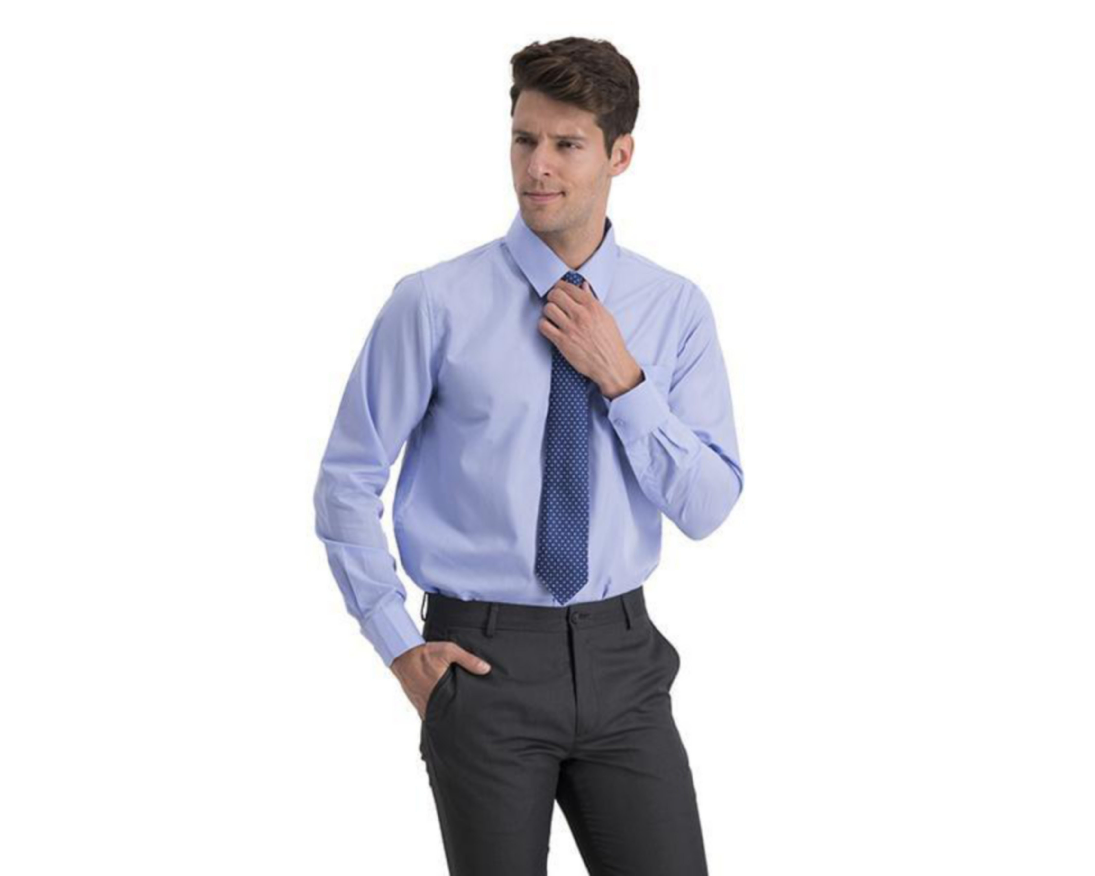 Foto 2 pulgar | Camisa de Vestir Wall Street Manga Larga Cuello Americano