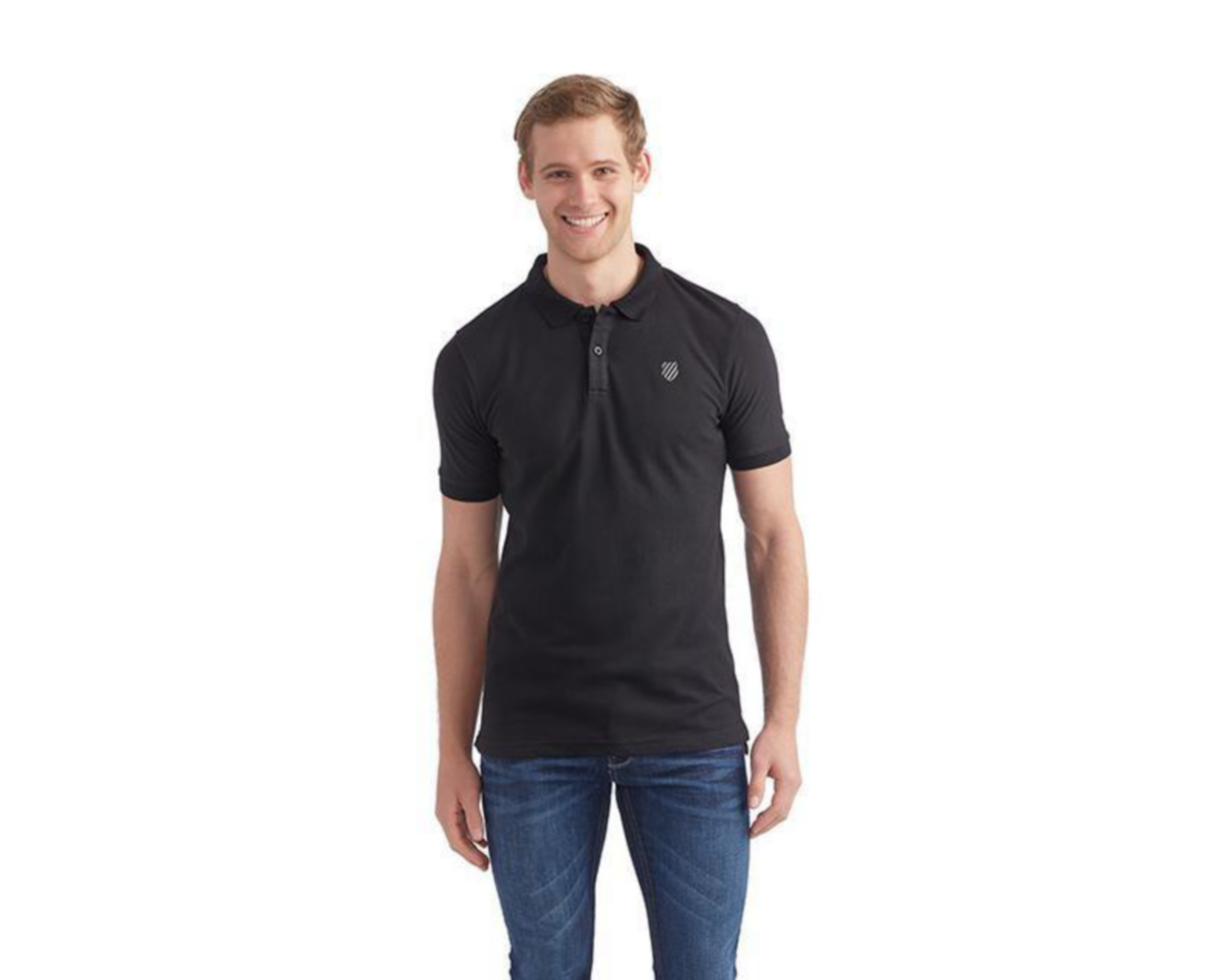 Playera tipo Polo Negra marca K-Swiss para Hombre