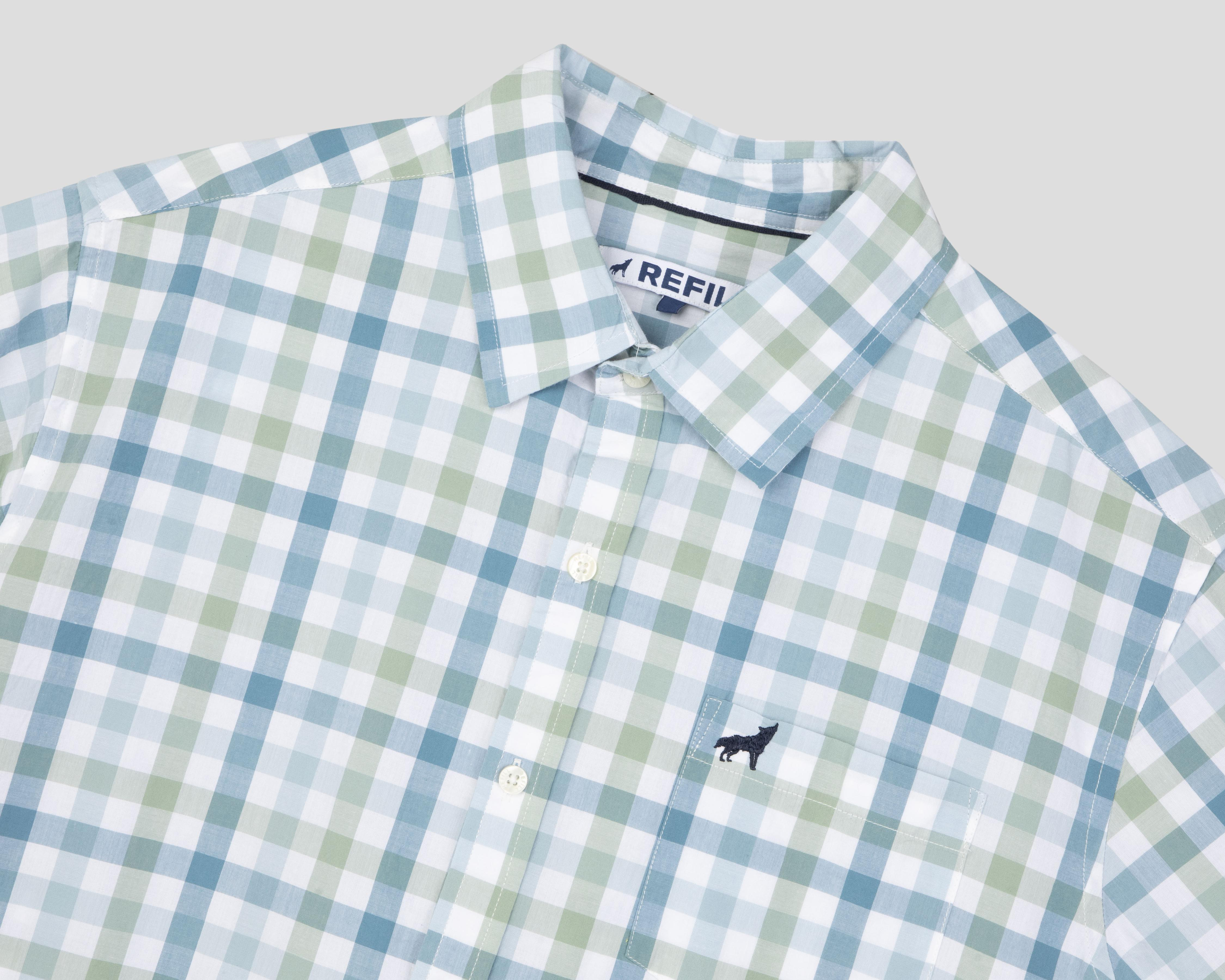 Foto 4 | Camisa Casual de Algodón Refill Regular a Cuadros para Hombre