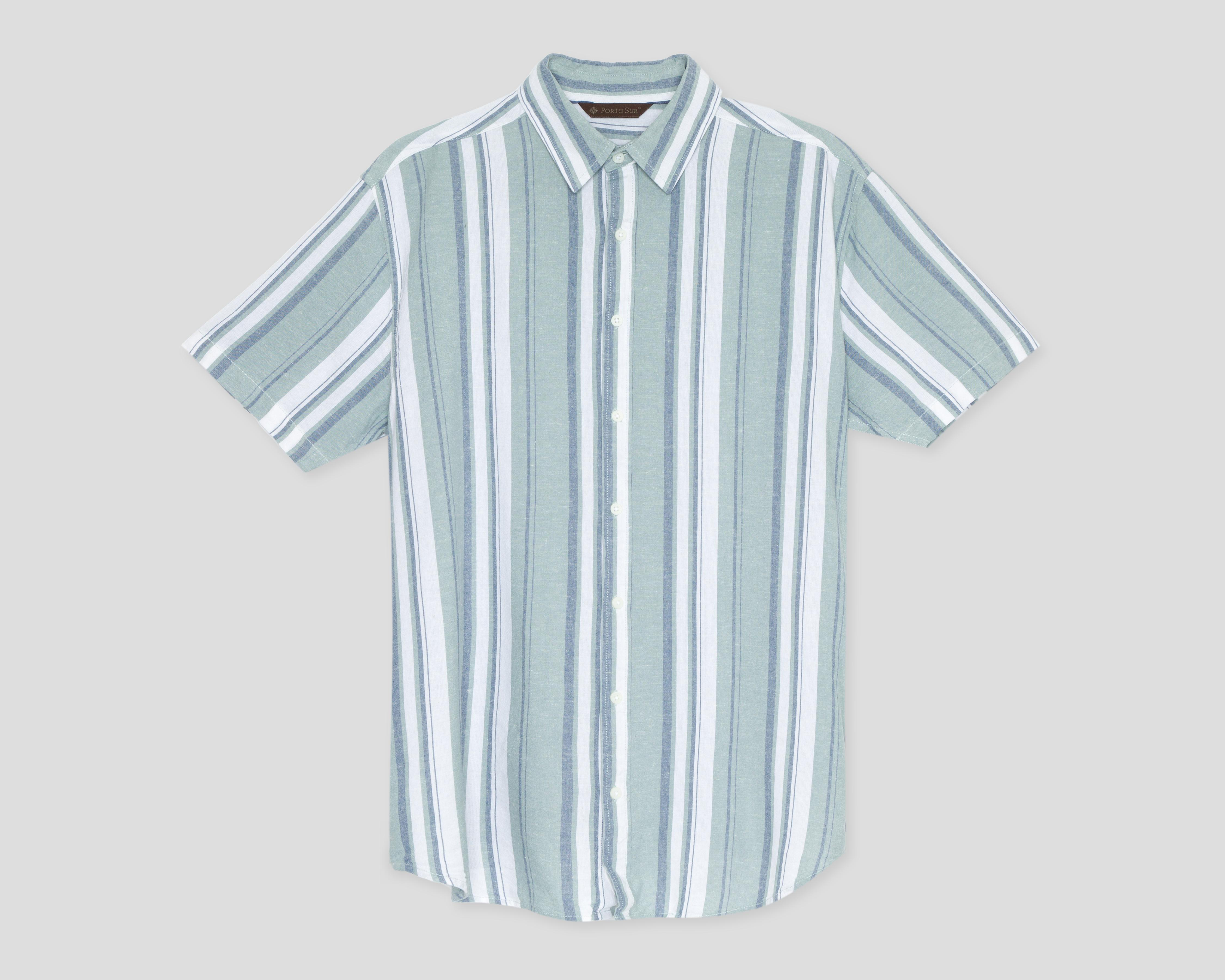 Foto 1 | Camisa Casual Porto Sur Regular a Rayas para Hombre