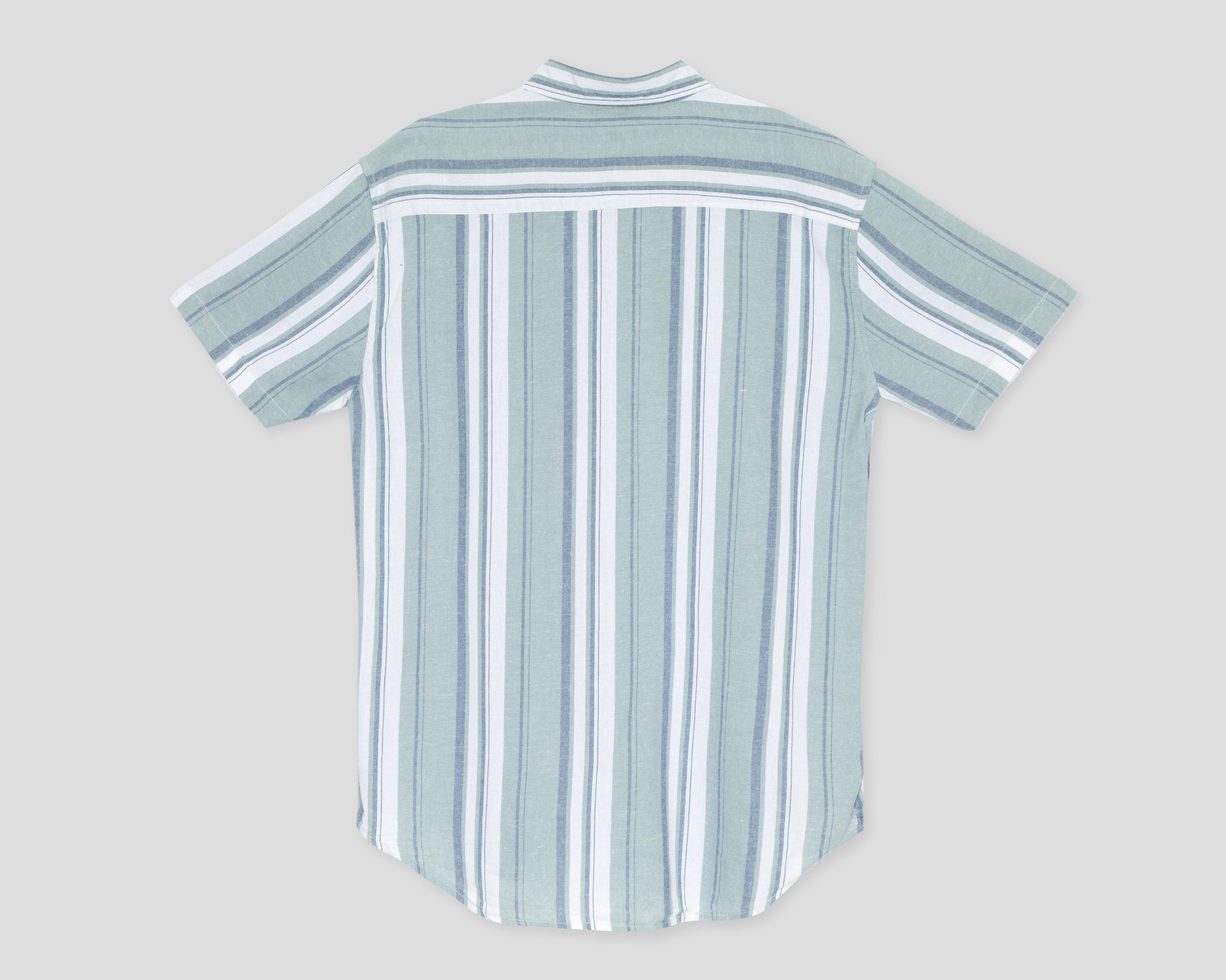 Foto 3 pulgar | Camisa Casual Porto Sur Regular a Rayas para Hombre
