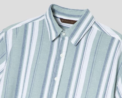 Foto 3 | Camisa Casual Porto Sur Regular a Rayas para Hombre