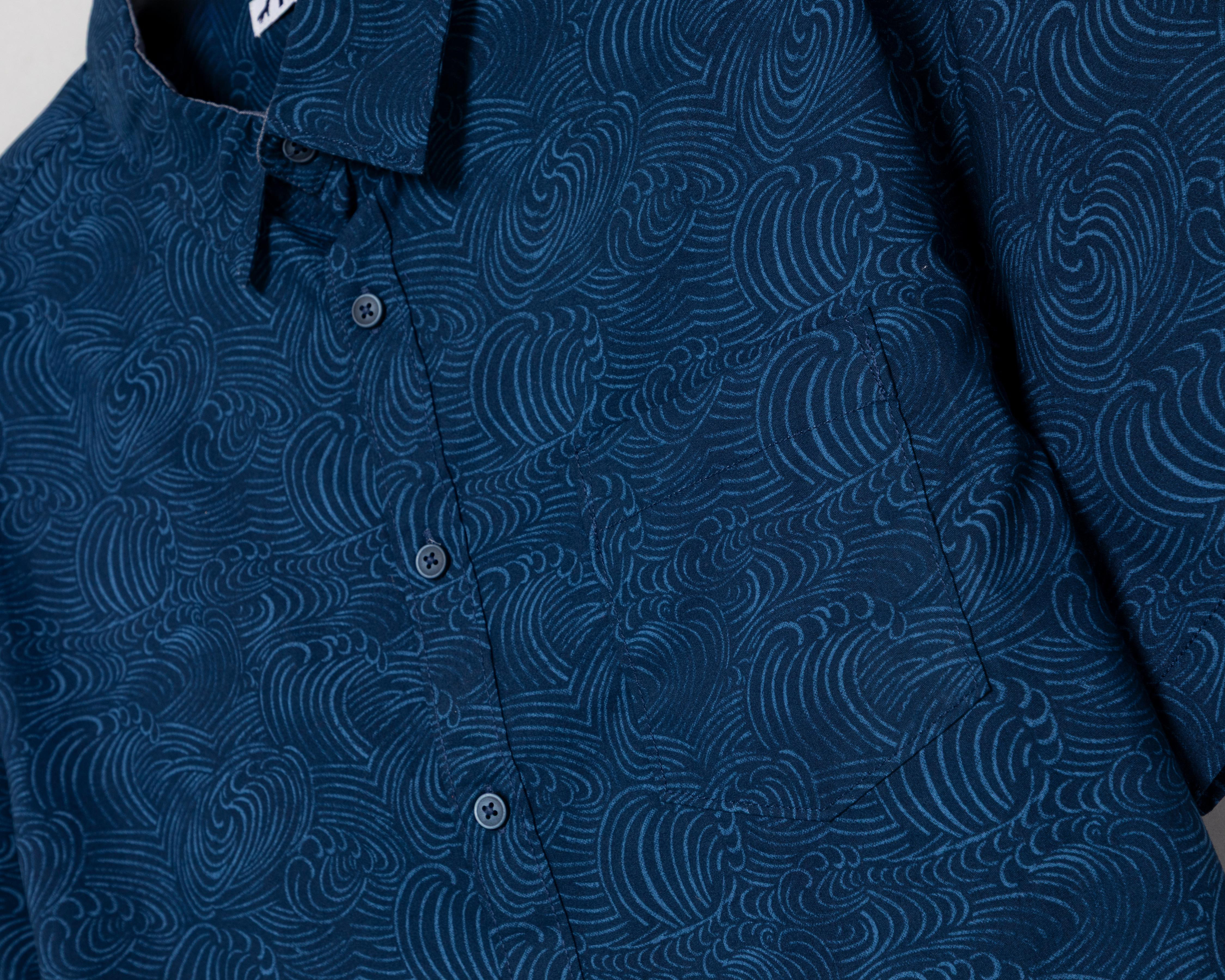 Foto 3 | Camisa Casual de Algodón Refill Regular Estampada para Hombre