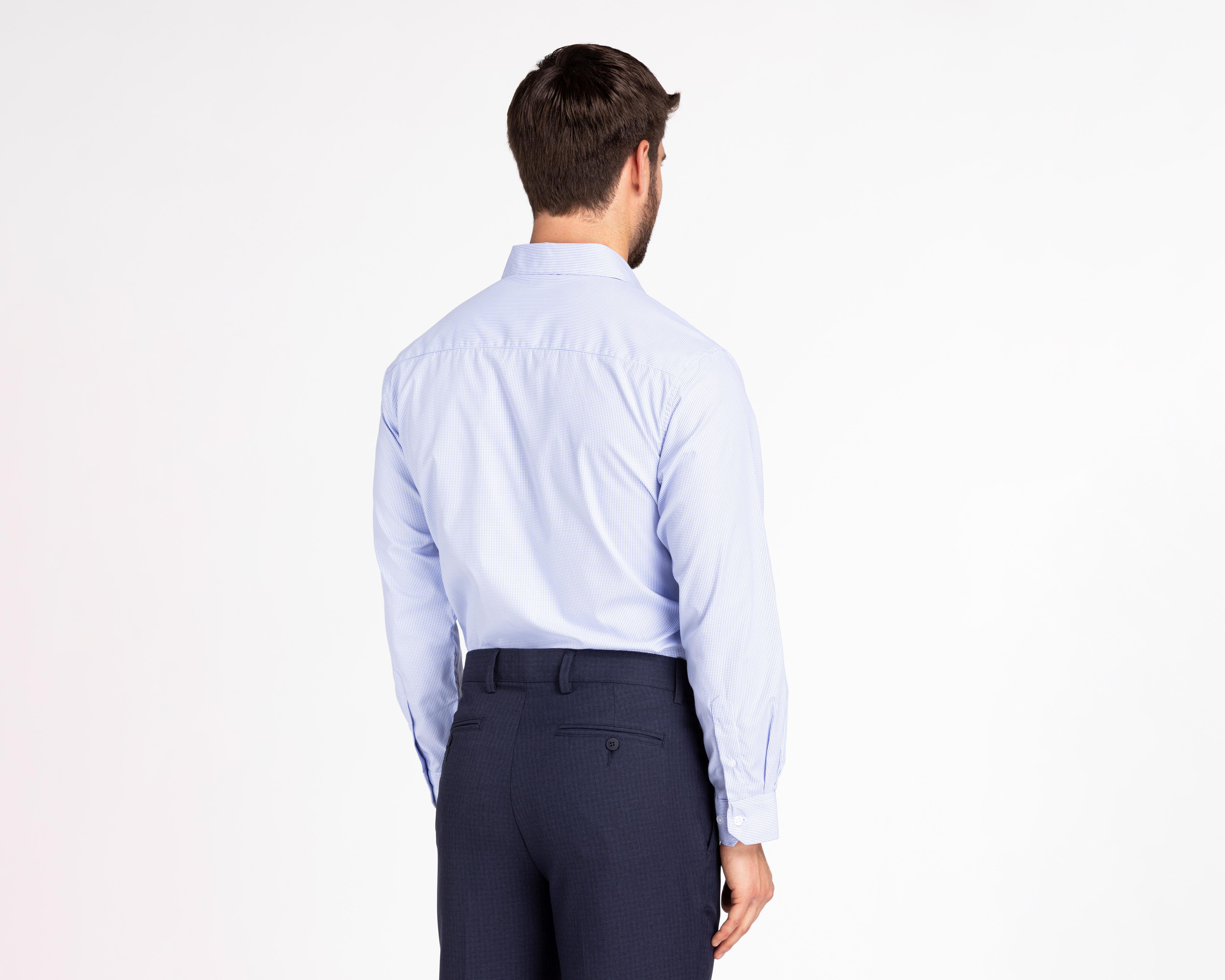 Foto 3 pulgar | Camisa de Vestir Wall Street Manga Larga Cuello Americano para Hombre