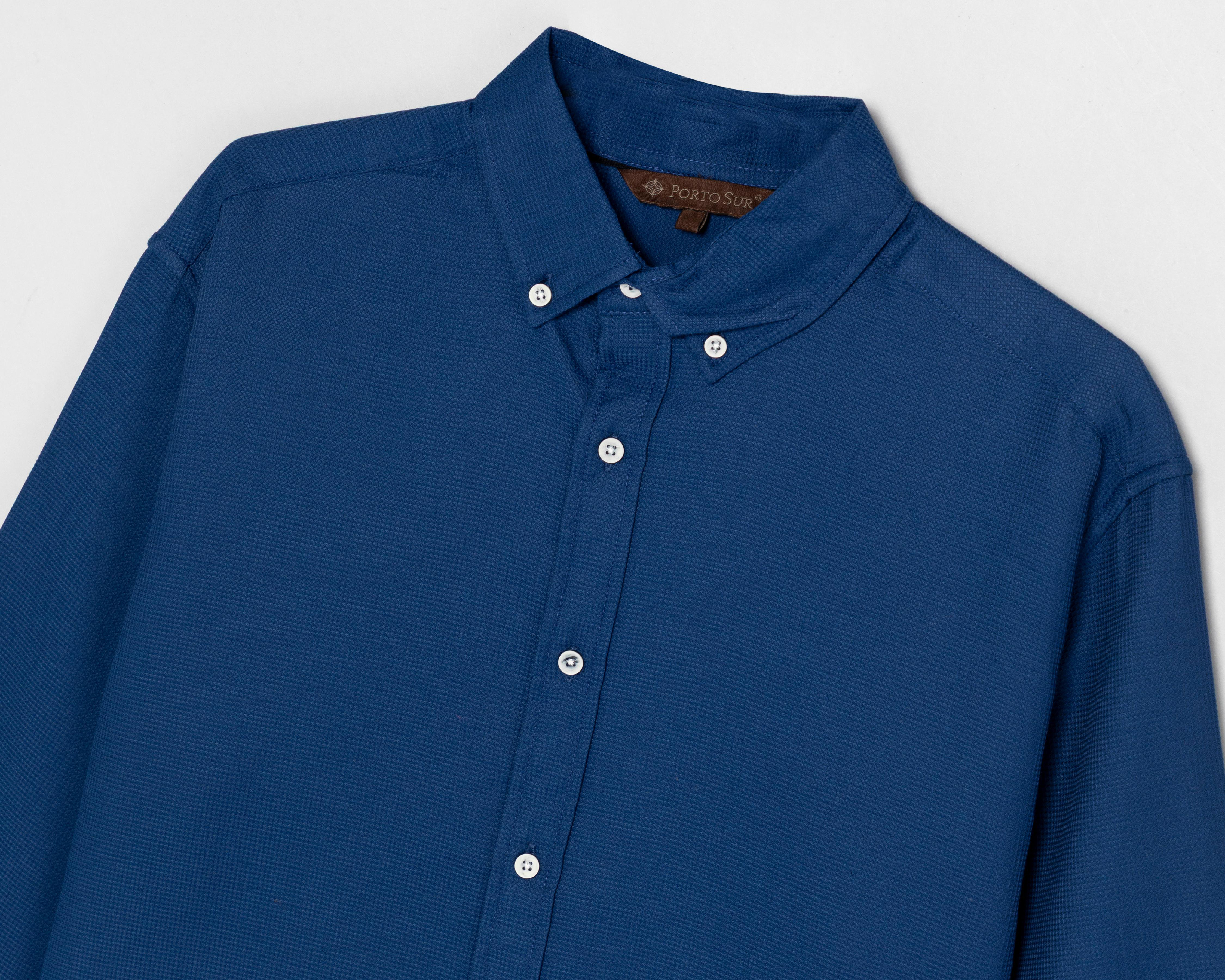 Foto 4 pulgar | Camisa Casual Porto Sur Regular Fit Liso para Hombre