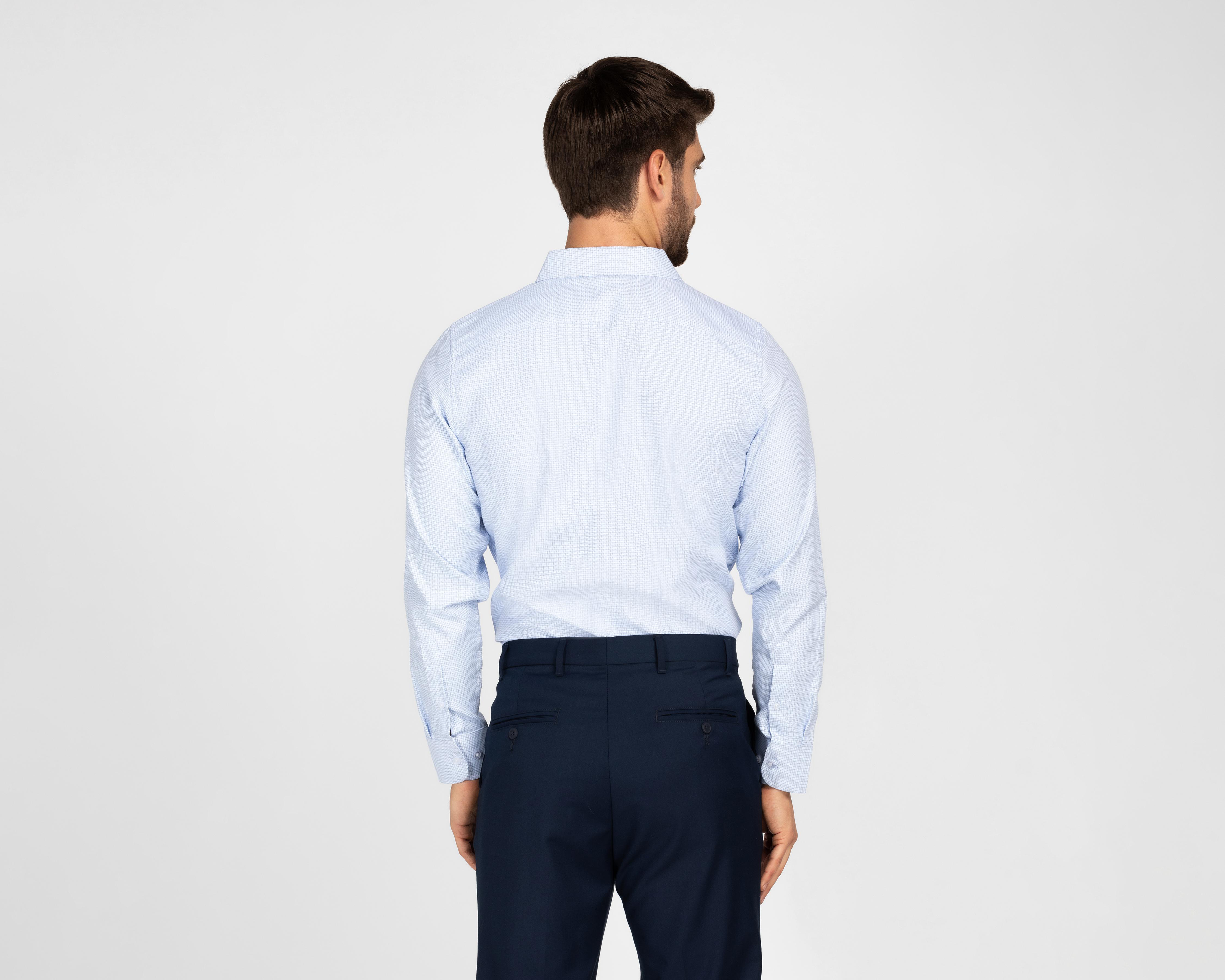 Foto 2 | Camisa Casual Wall Street Regular a Rayas para Hombre