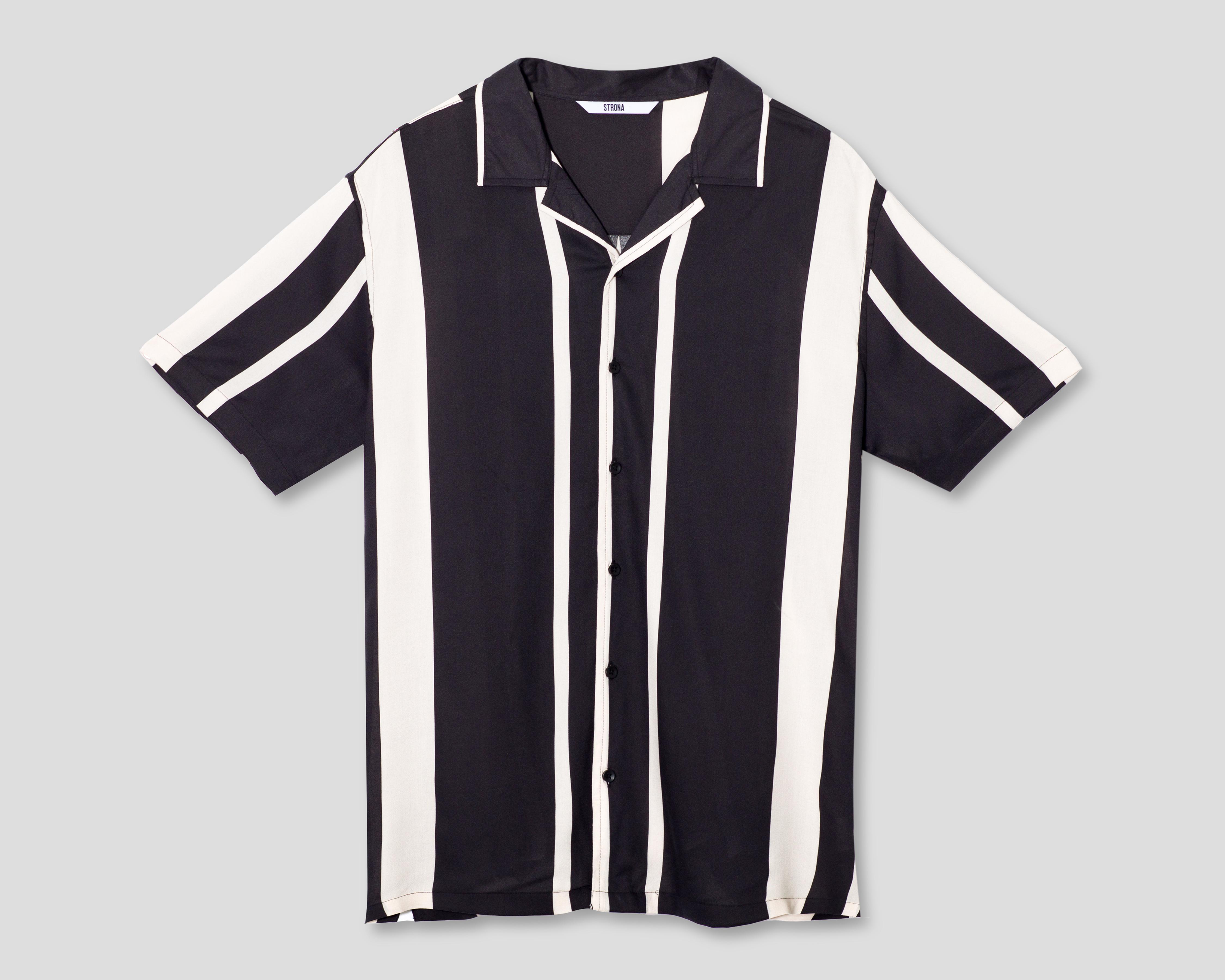 Camisa Casual Strona Regular Fit a Rayas para Hombre