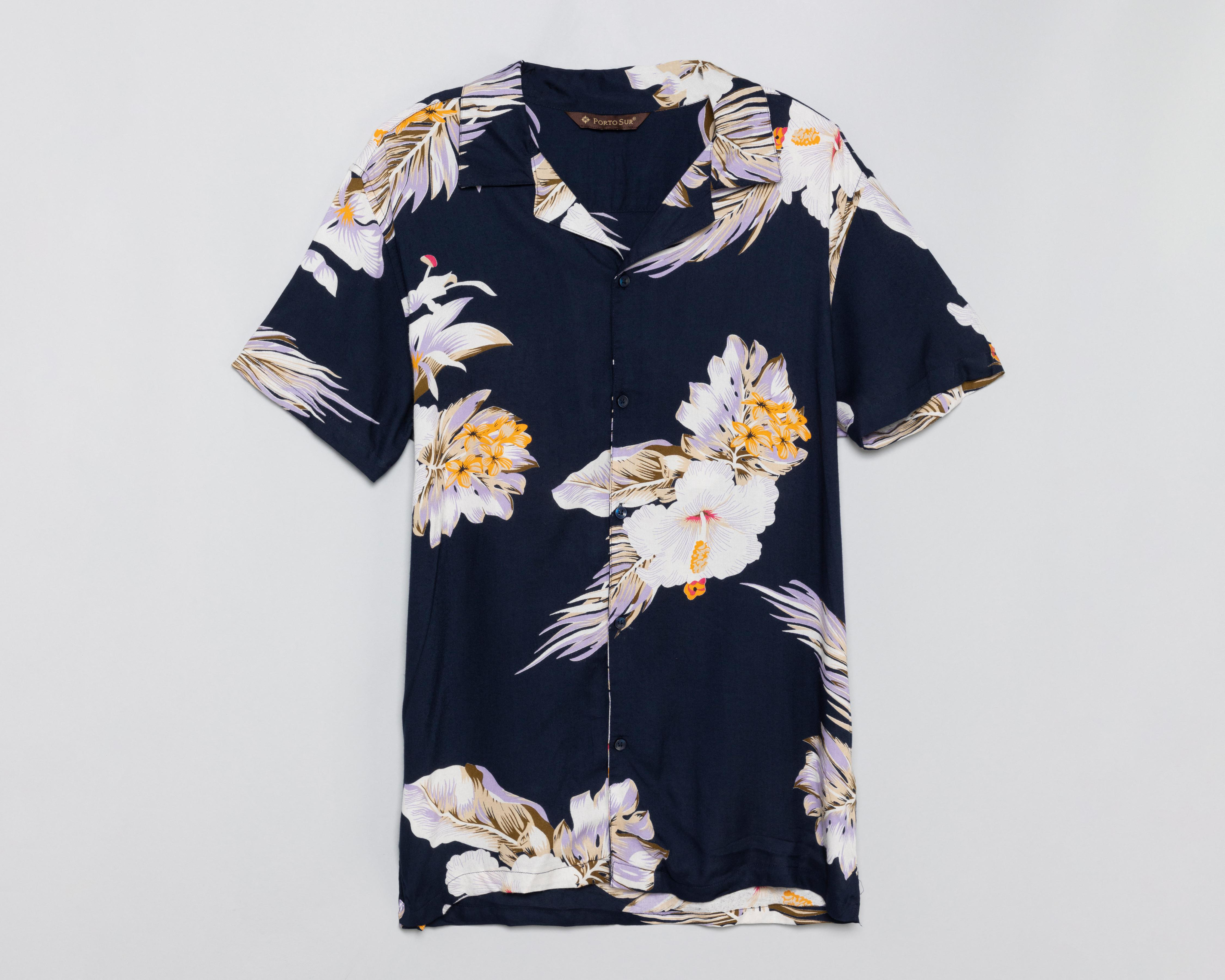 Foto 2 pulgar | Camisa Casual Porto Sur Regular Floral para Hombre