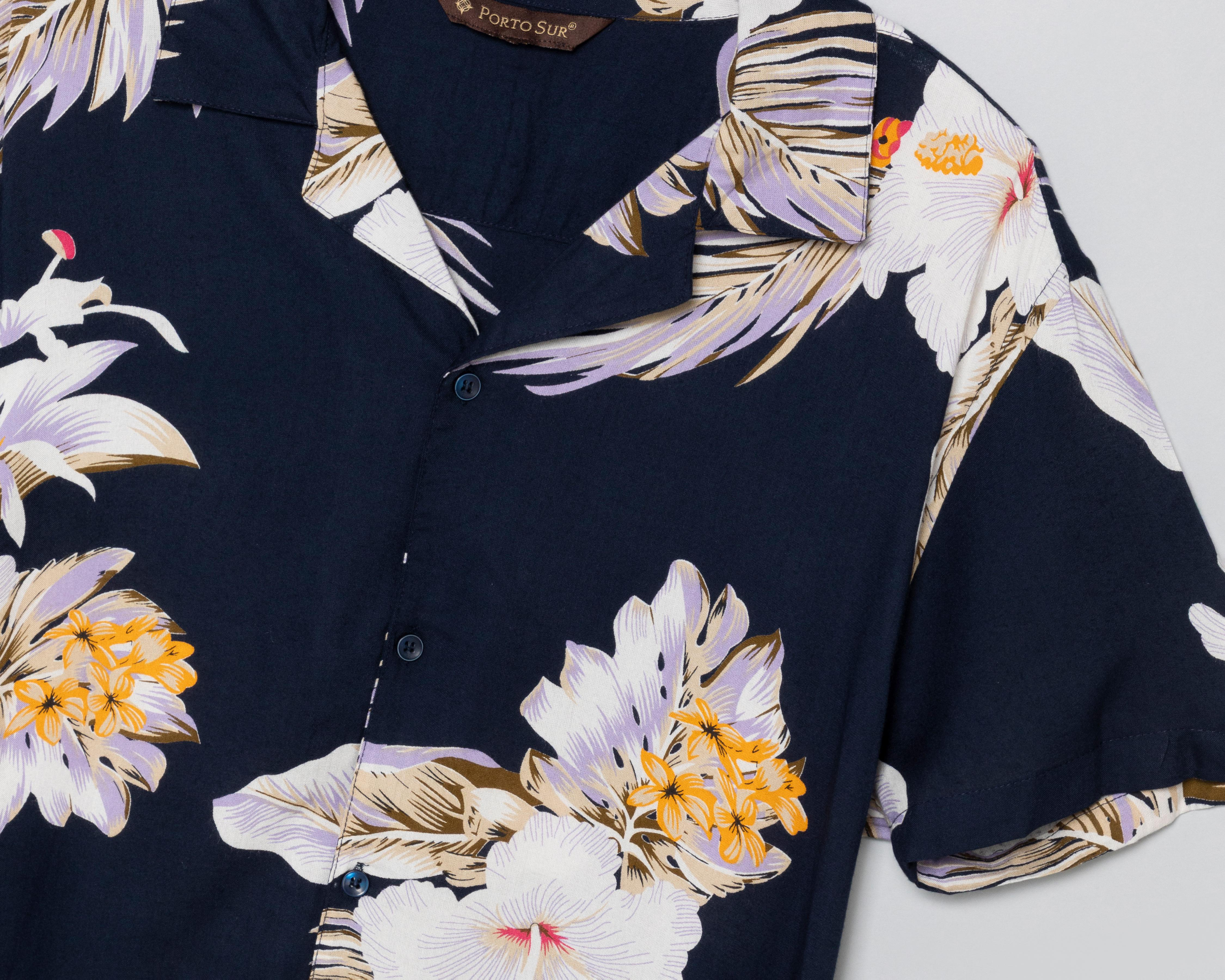 Foto 4 pulgar | Camisa Casual Porto Sur Regular Floral para Hombre
