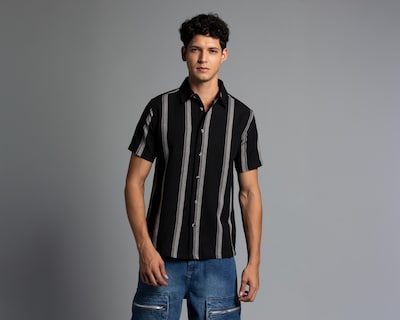 Foto 1 | Camisa de Moda Strona Regular a Rayas para Hombre