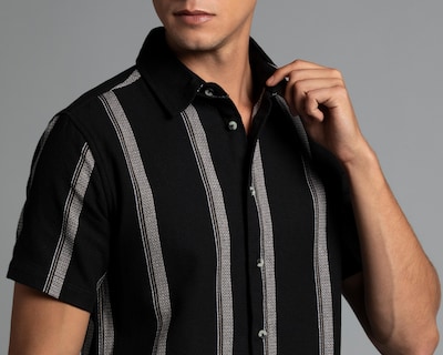 Foto 4 | Camisa de Moda Strona Regular a Rayas para Hombre