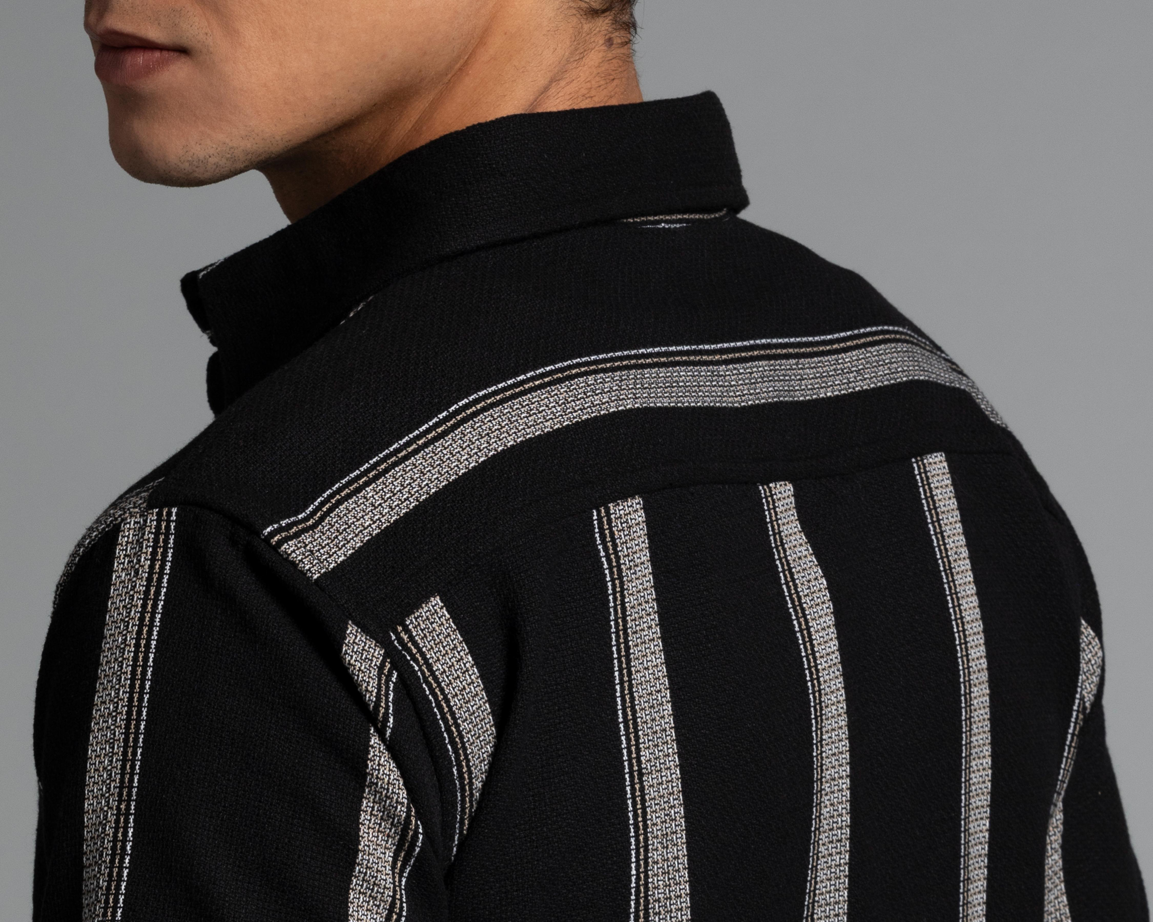 Foto 5 | Camisa de Moda Strona Regular a Rayas para Hombre