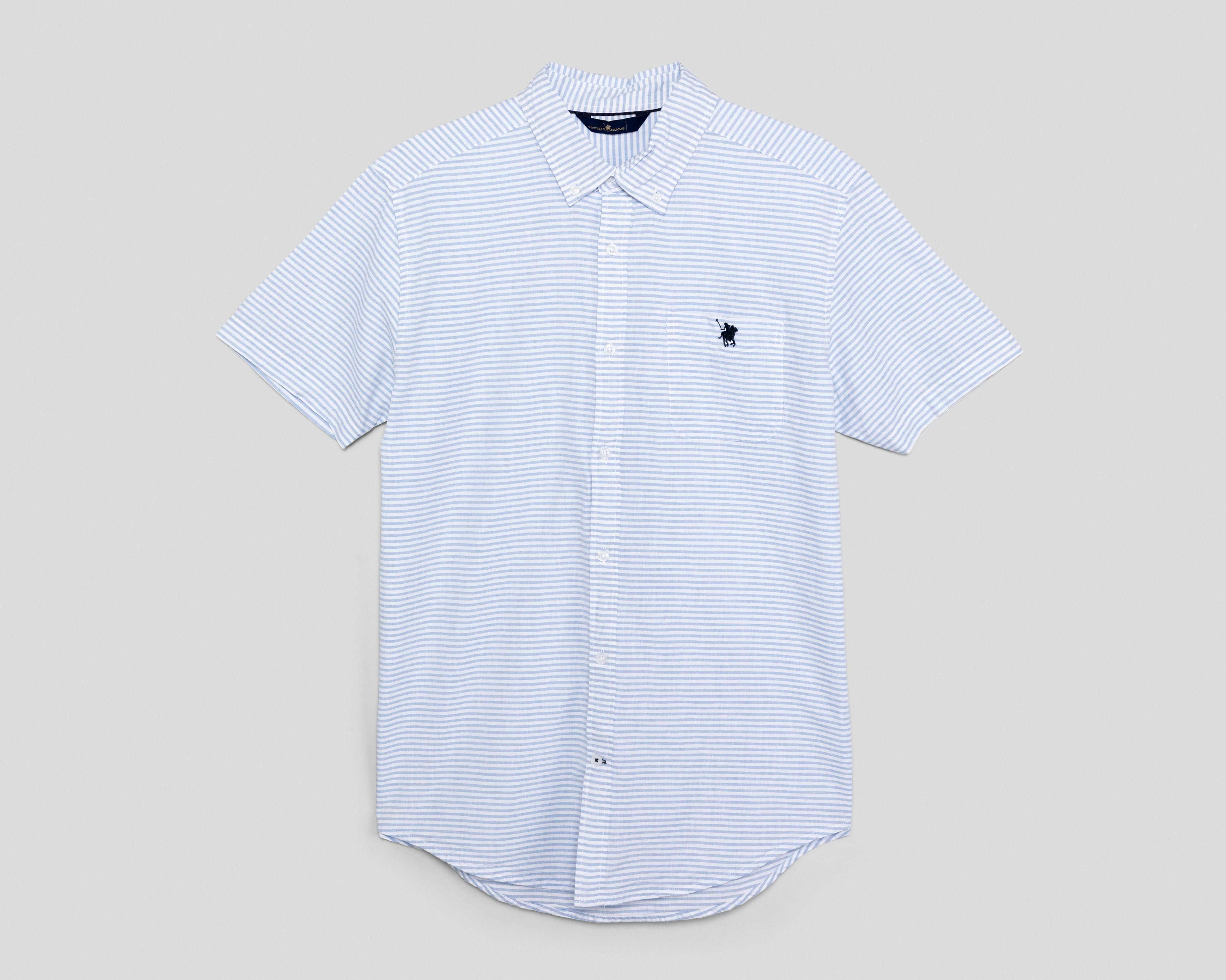 Foto 1 | Camisa Casual de Algodón York Team Polo Club Regular a Rayas para Hombre