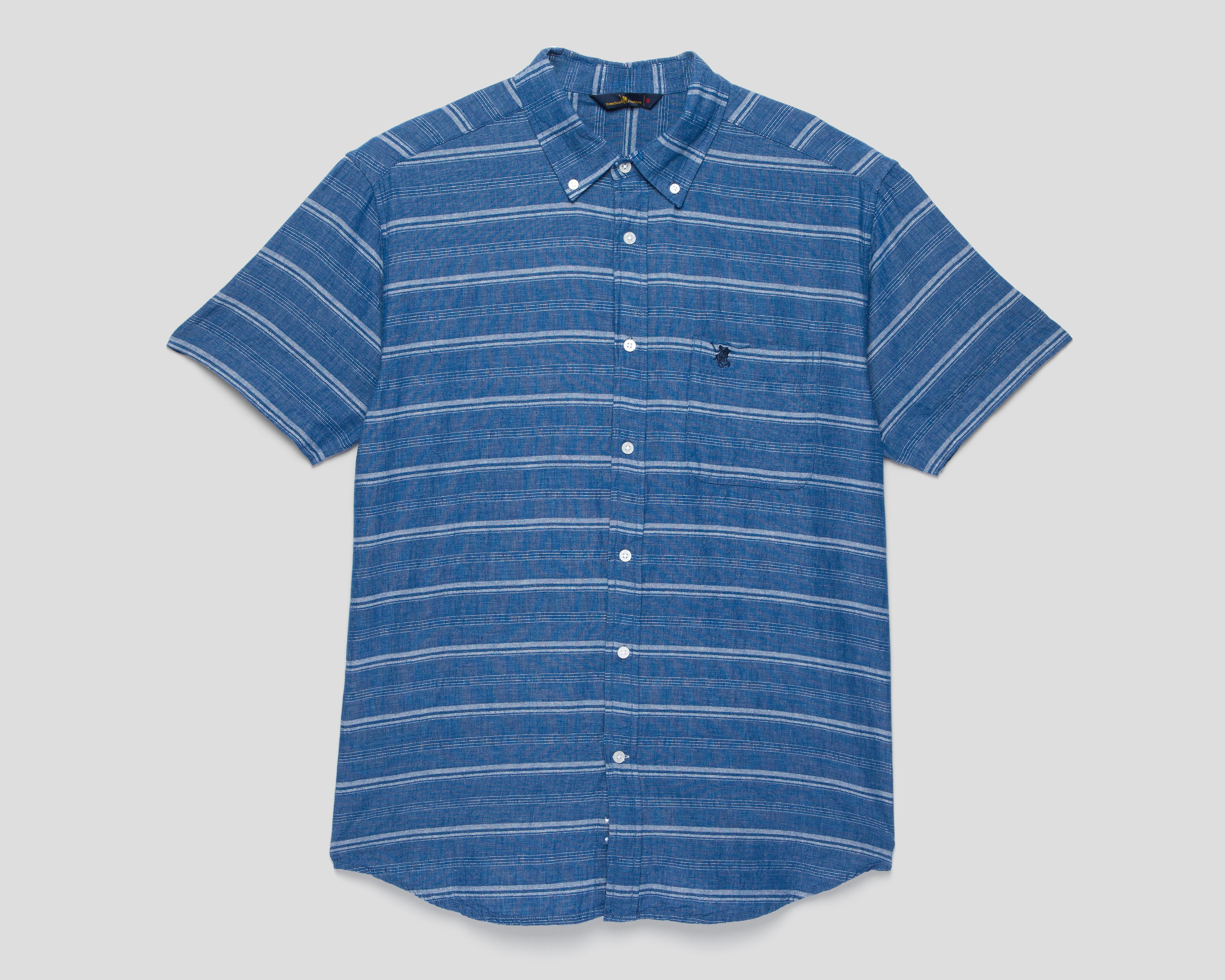 Camisa Casual de Algodón York Team Polo Club Regular a Rayas para Hombre
