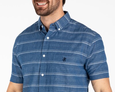 Foto 3 | Camisa Casual de Algodón York Team Polo Club Regular a Rayas para Hombre