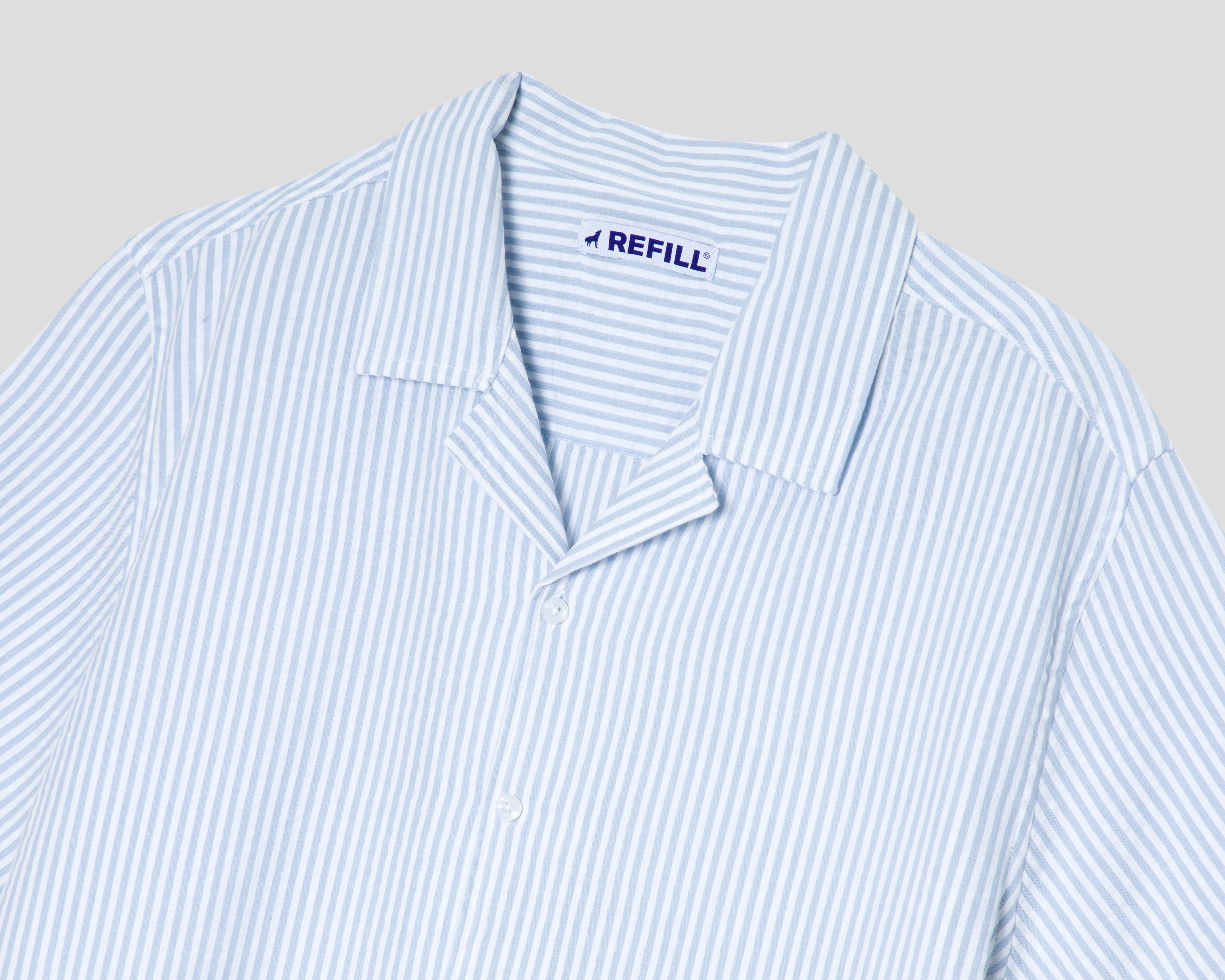 Foto 4 pulgar | Camisa Casual de Algodón Refill Regular a Rayas para Hombre