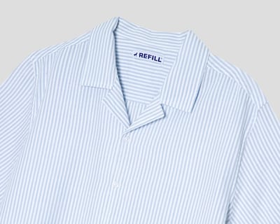 Foto 3 | Camisa Casual de Algodón Refill Regular a Rayas para Hombre