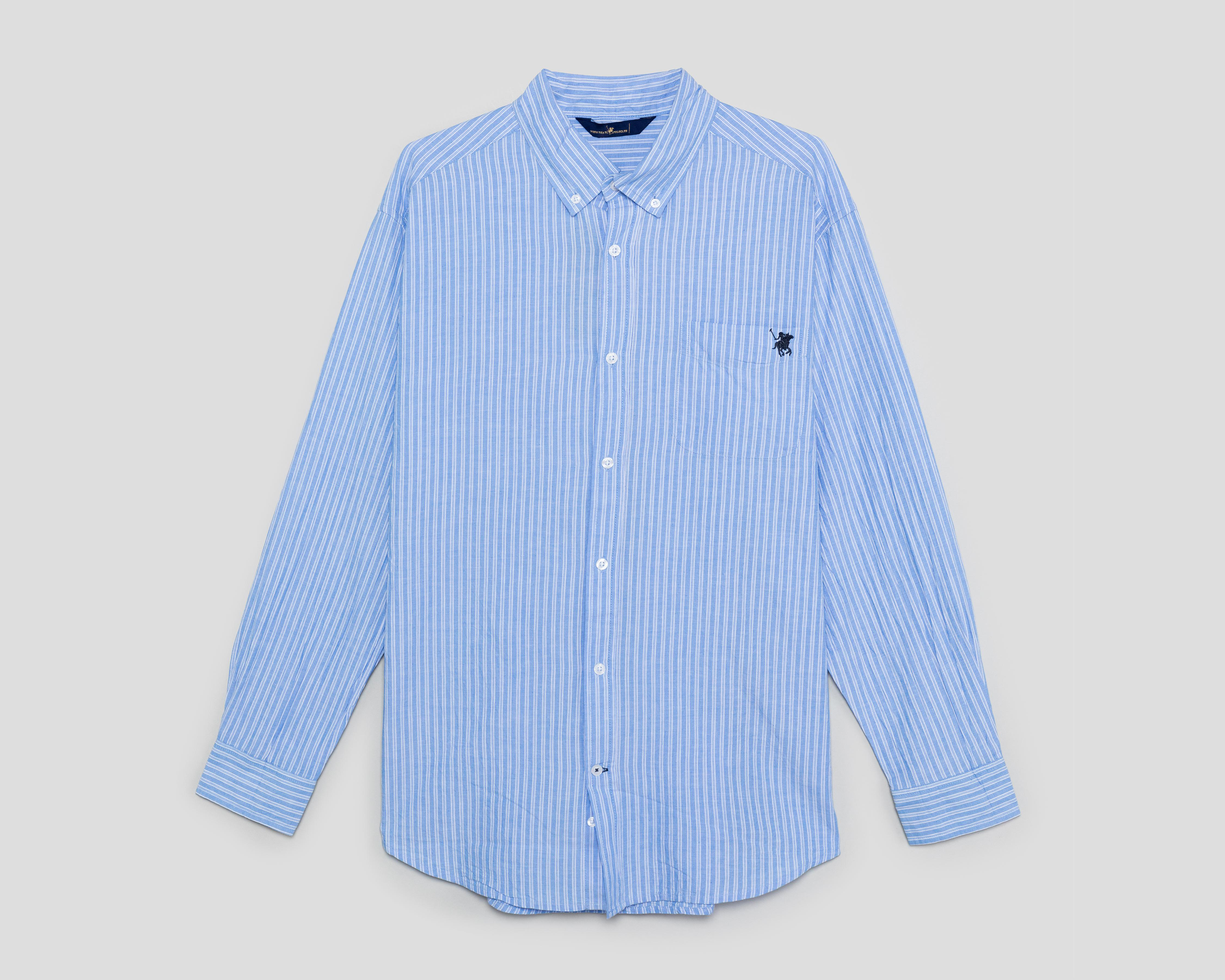 Foto 1 | Camisa Casual de Algodón York Team Polo Club Regular a Rayas para Hombre