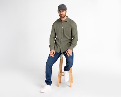 Foto 2 | Camisa Casual de Algodón Refill Regular Fit para Hombre