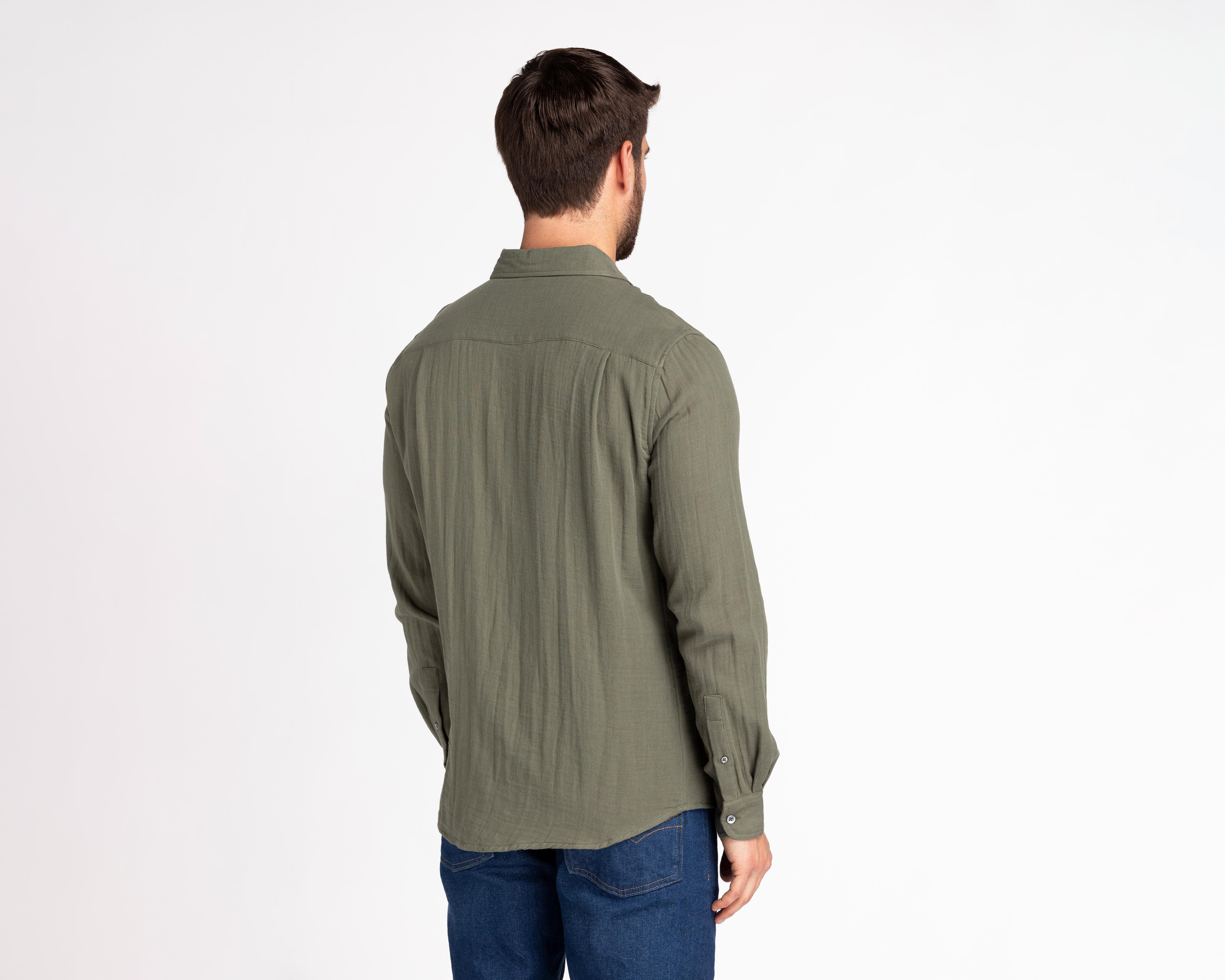 Foto 4 pulgar | Camisa Casual de Algodón Refill Regular Fit para Hombre