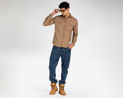 Foto 2 | Camisa de Moda de Algodón Refill Regular Fit Lisa para Hombre