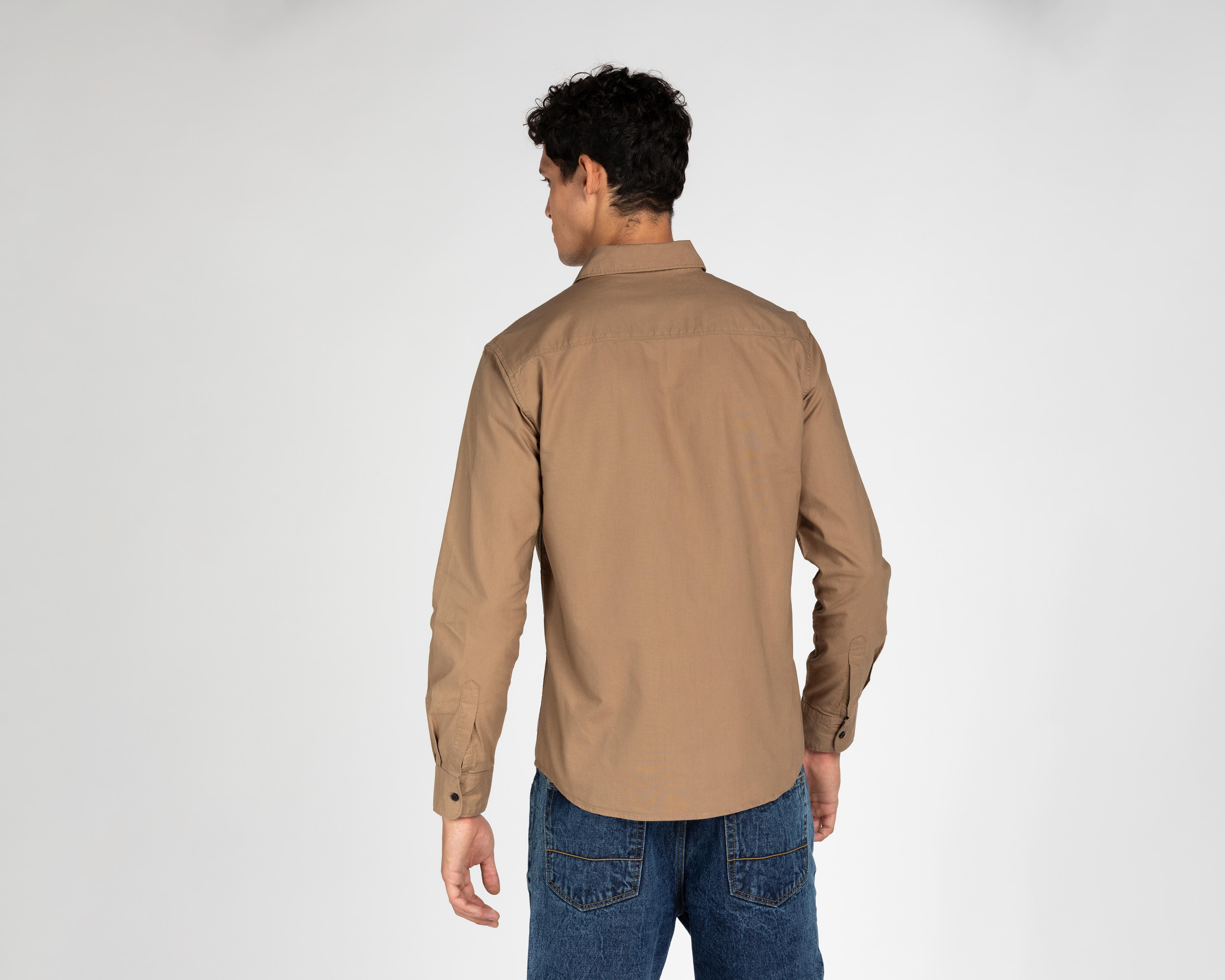 Foto 3 | Camisa de Moda de Algodón Refill Regular Fit Lisa para Hombre