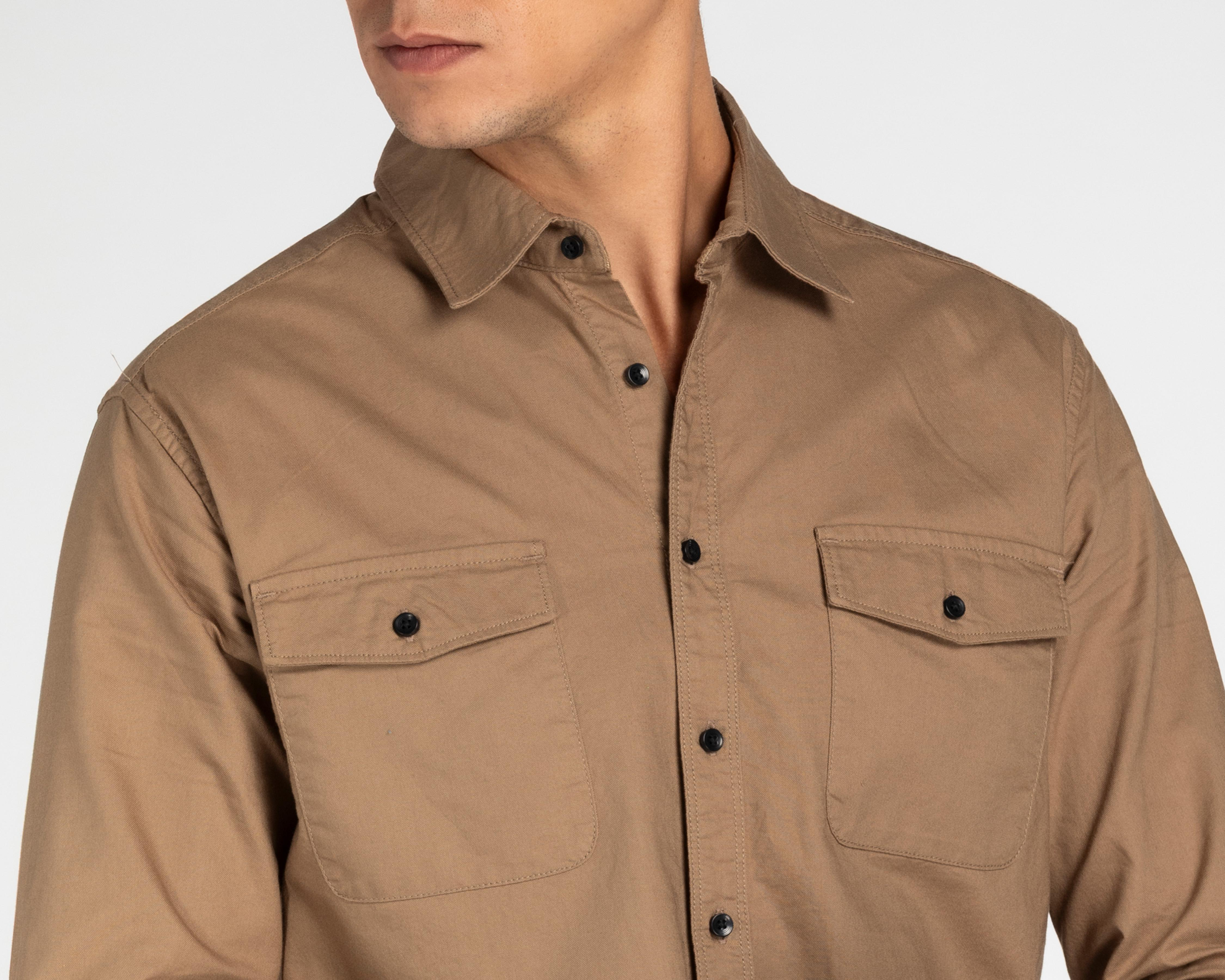 Foto 4 | Camisa de Moda de Algodón Refill Regular Fit Lisa para Hombre
