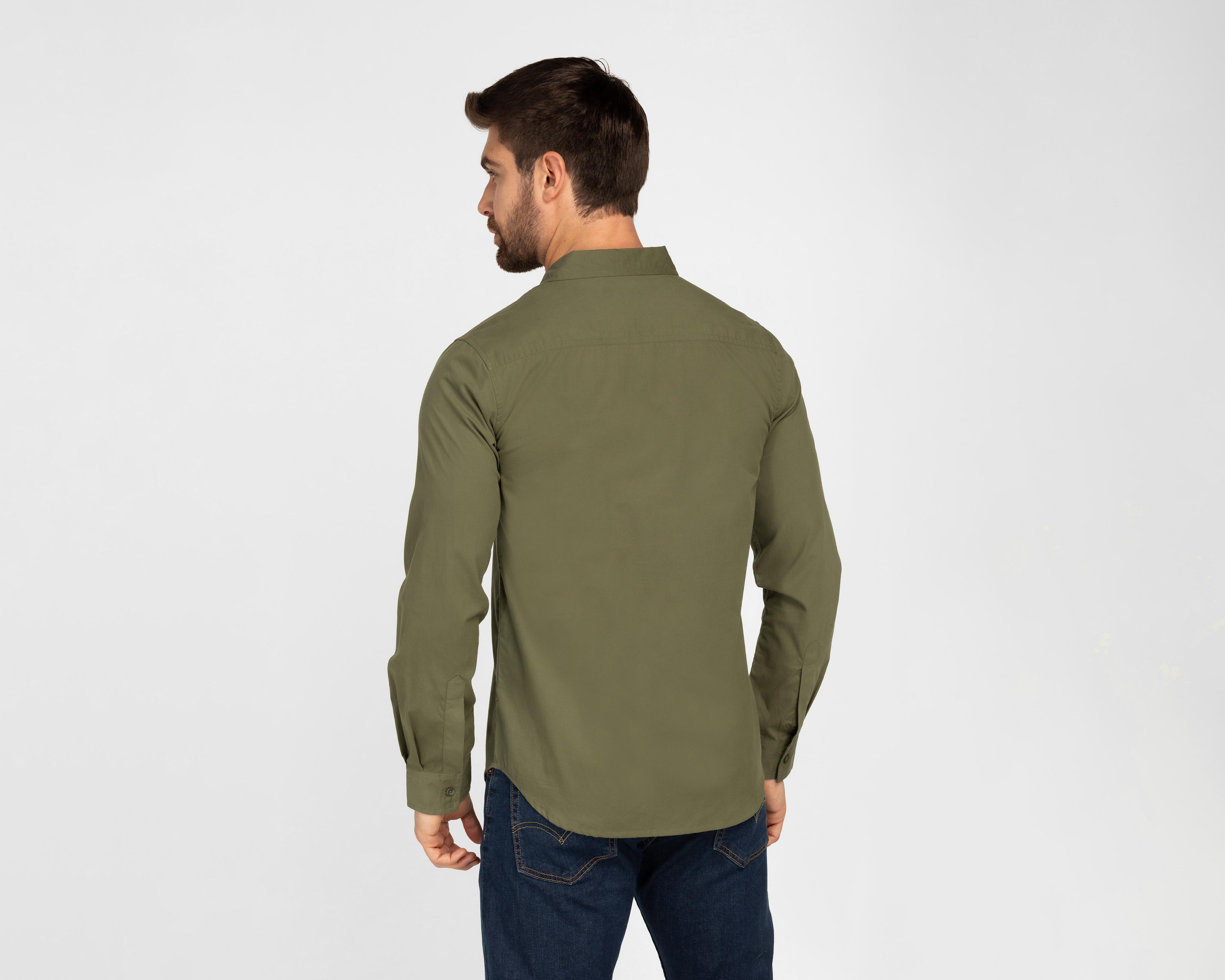 Foto 3 pulgar | Camisa de Algodón Jeep Regular Lisa para Hombre