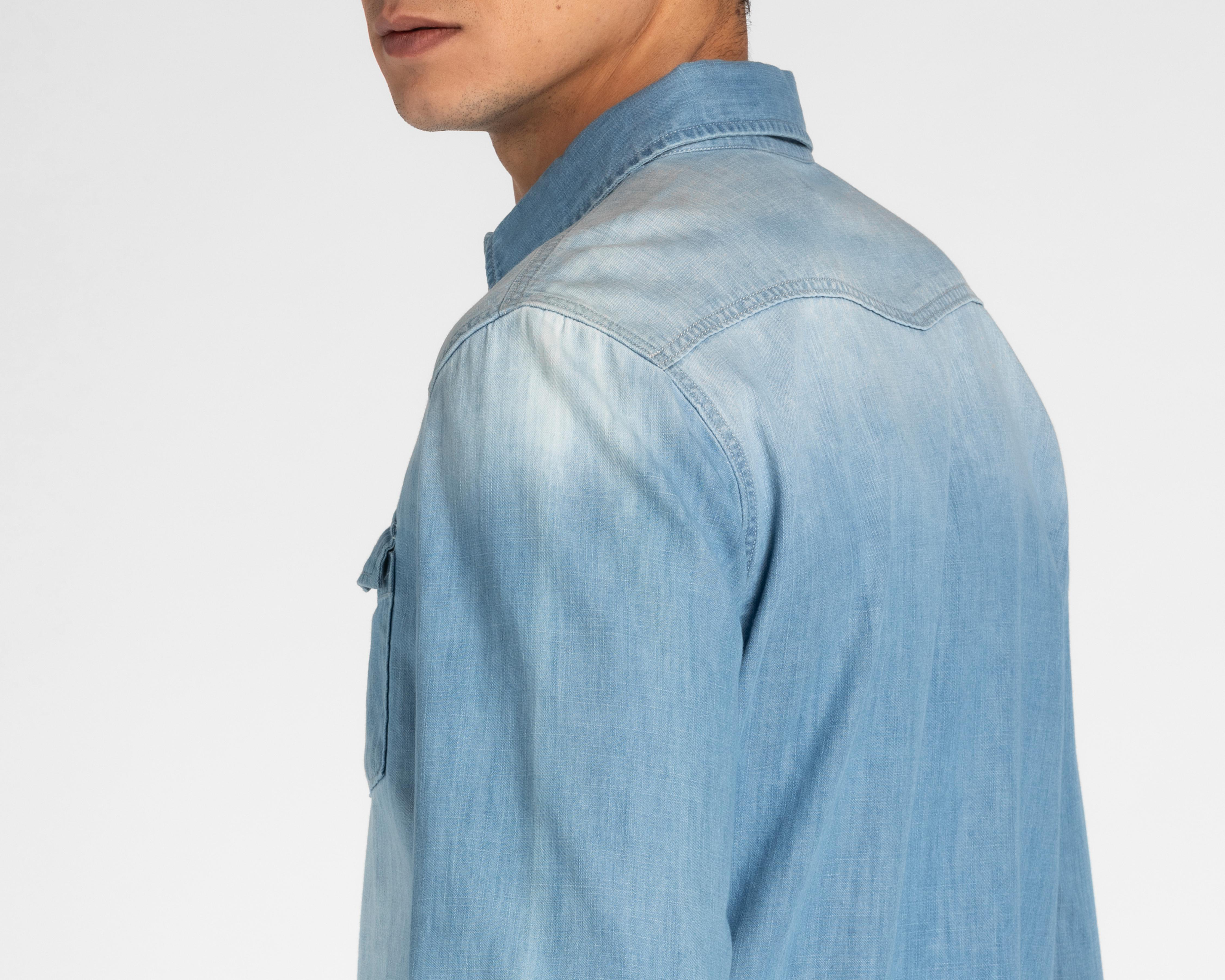 Foto 5 | Camisa Casual de Algodón Refill Azul para Hombre