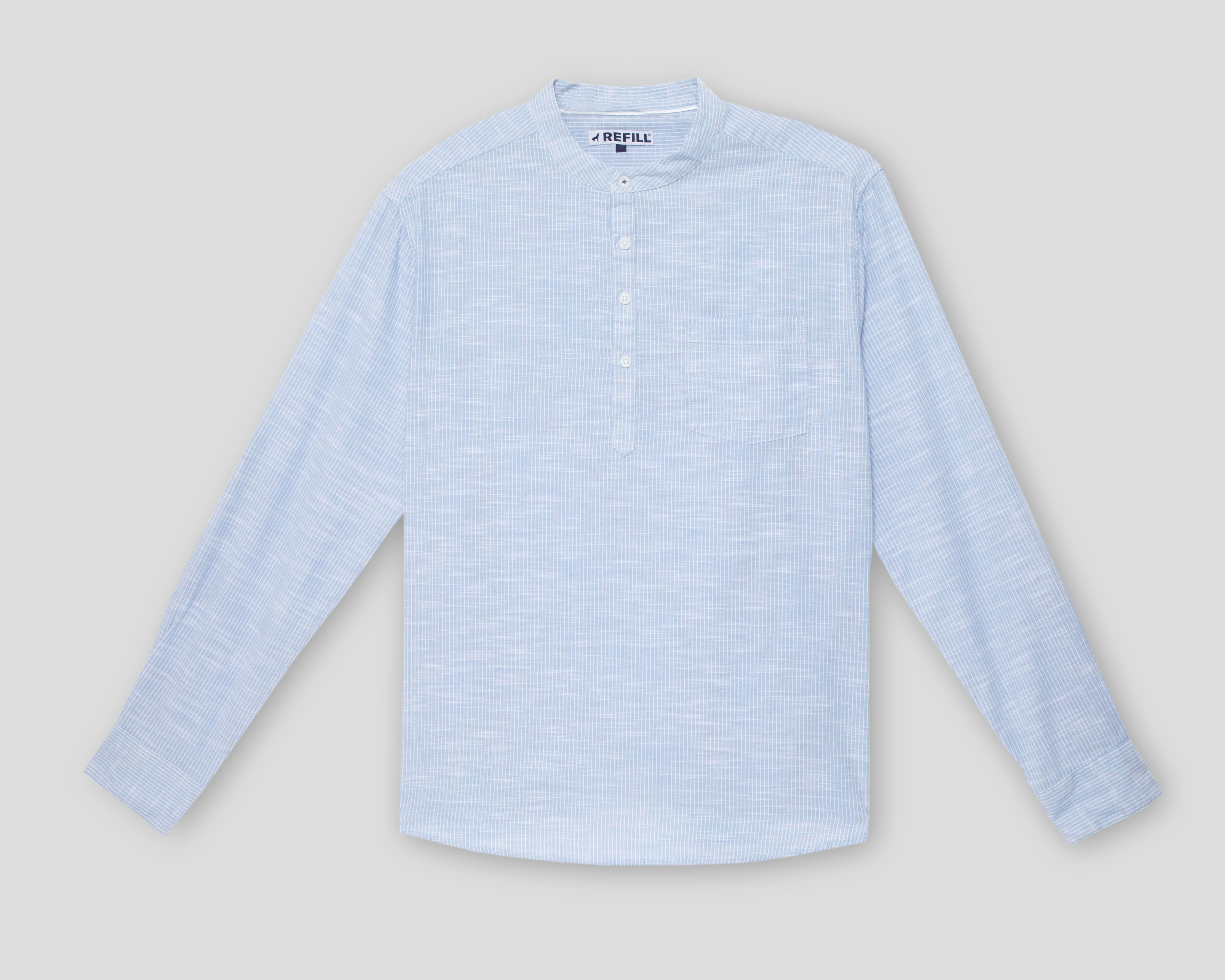 Foto 1 | Camisa Casual de Algodón Refill Regular Fit a Rayas para Hombre