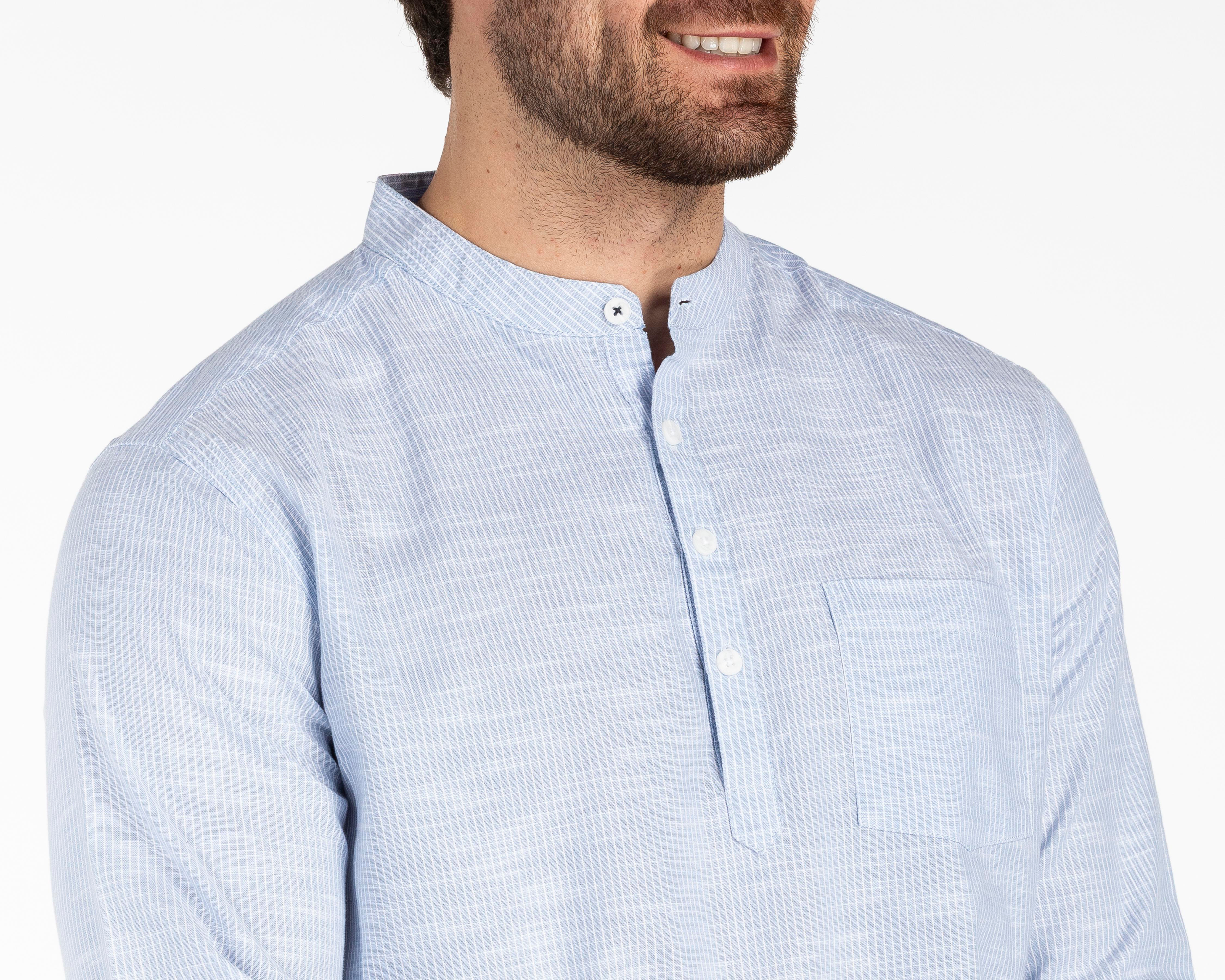 Foto 5 pulgar | Camisa Casual de Algodón Refill Regular Fit a Rayas para Hombre