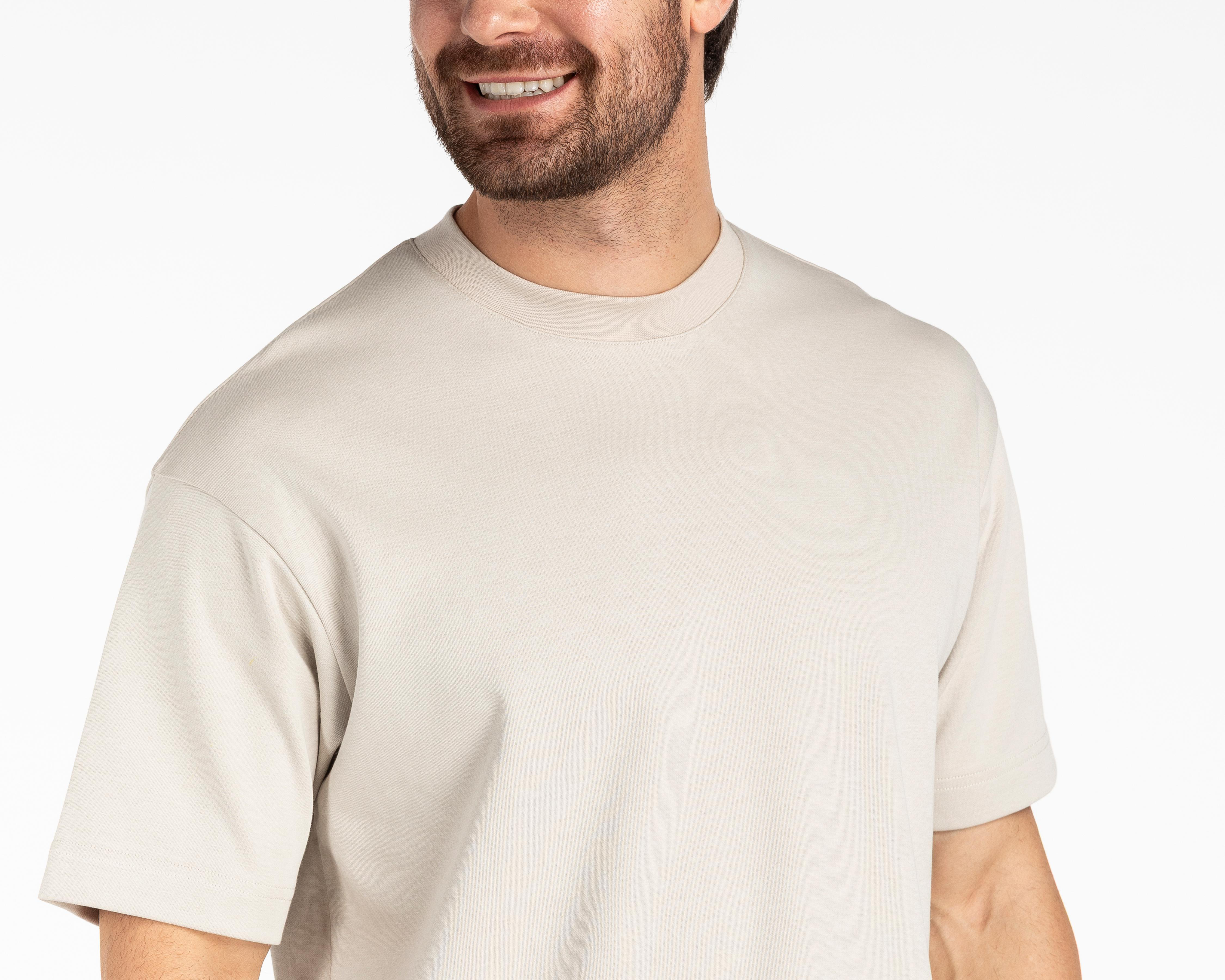 Foto 4 | Playera de Cuello Redondo Beige Refill para Hombre