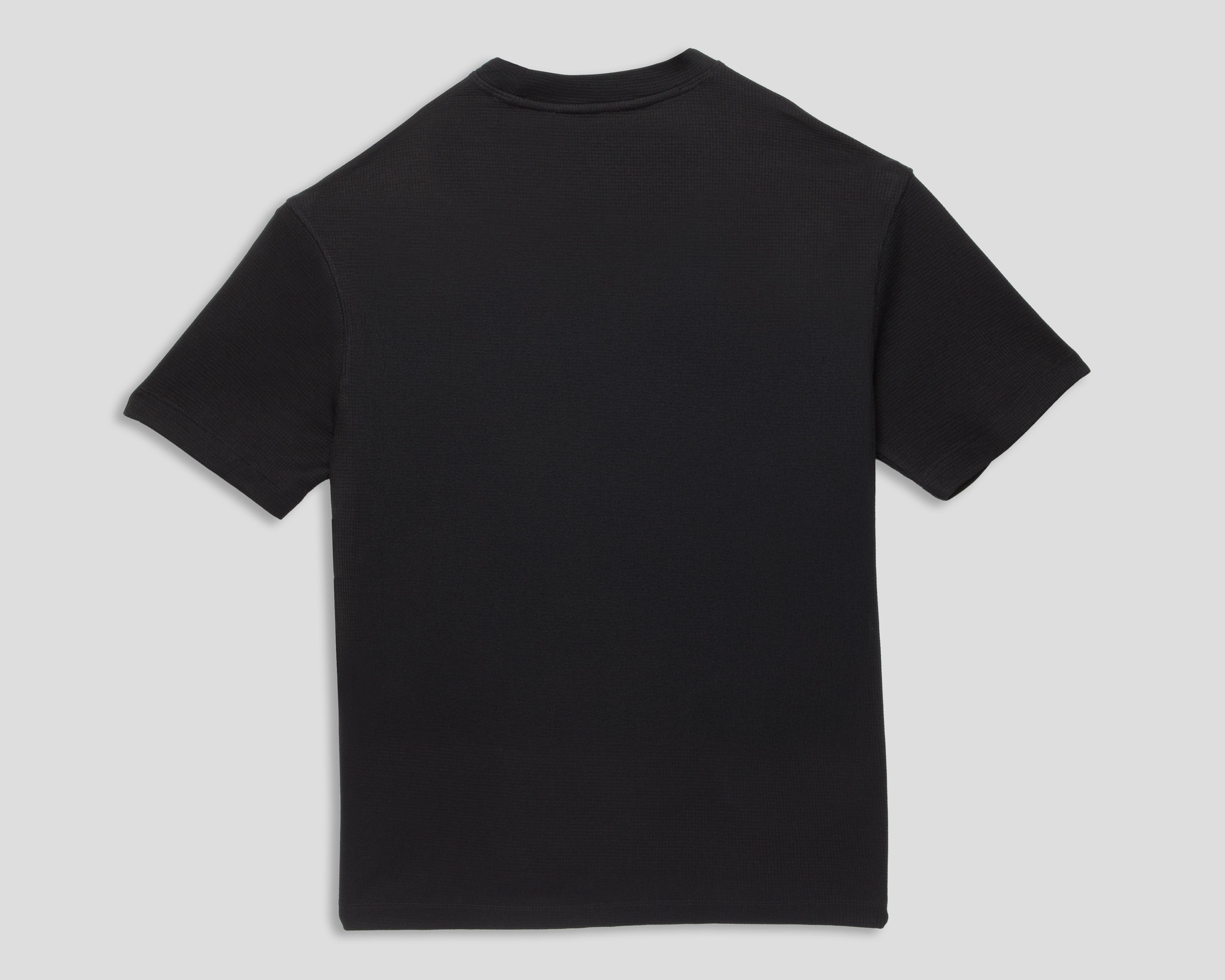 Foto 3 pulgar | Playera de Cuello Redondo Negra Strona para Hombre