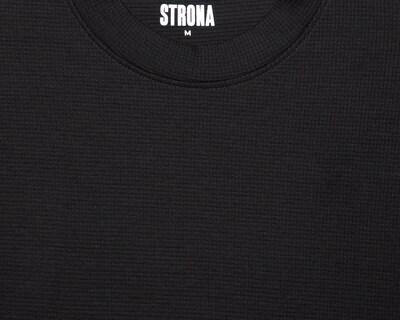 Foto 3 | Playera de Cuello Redondo Negra Strona para Hombre