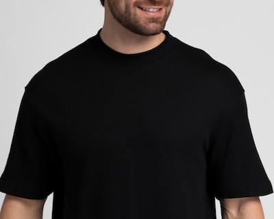 Foto 4 | Playera de Cuello Redondo Negra Strona para Hombre