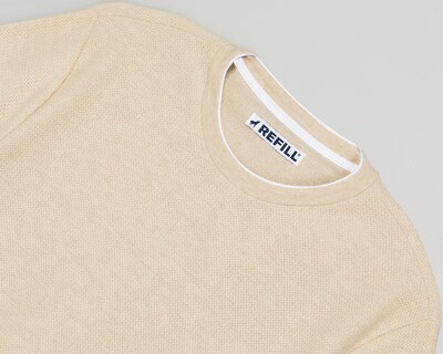 Foto 3 | Playera de Cuello Redondo Beige Refill para Hombre