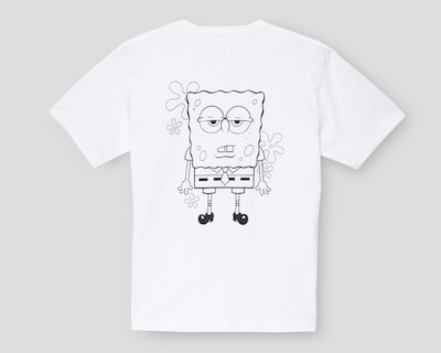 Foto 2 | Playera de Cuello Redondo Blanca Bob Esponja para Hombre