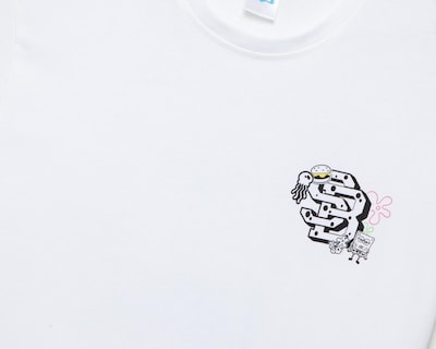 Foto 3 | Playera de Cuello Redondo Blanca Bob Esponja para Hombre