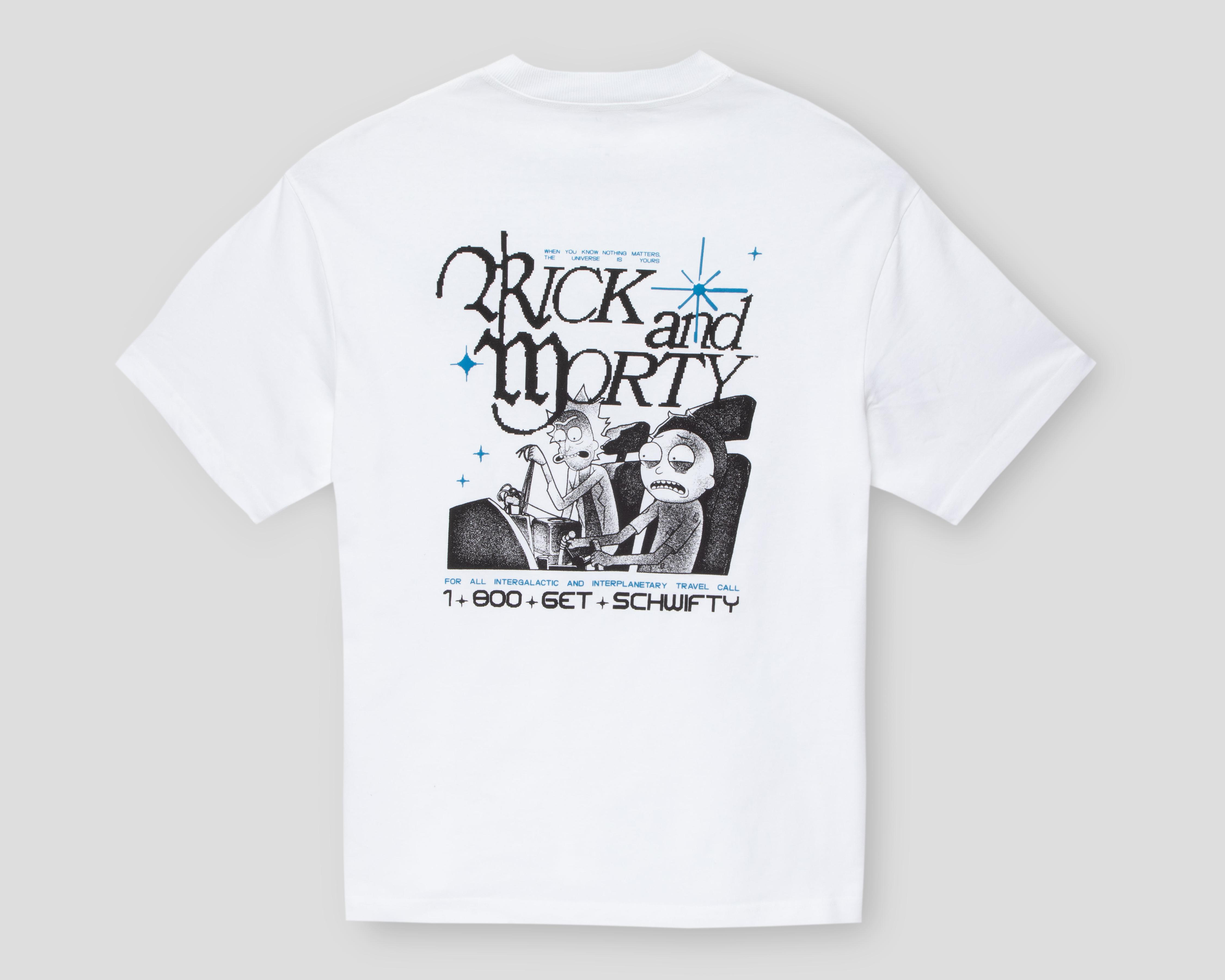 Foto 3 pulgar | Playera de Cuello Redondo Blanca Rick & Morty para Hombre