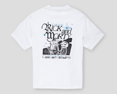 Foto 2 | Playera de Cuello Redondo Blanca Rick & Morty para Hombre