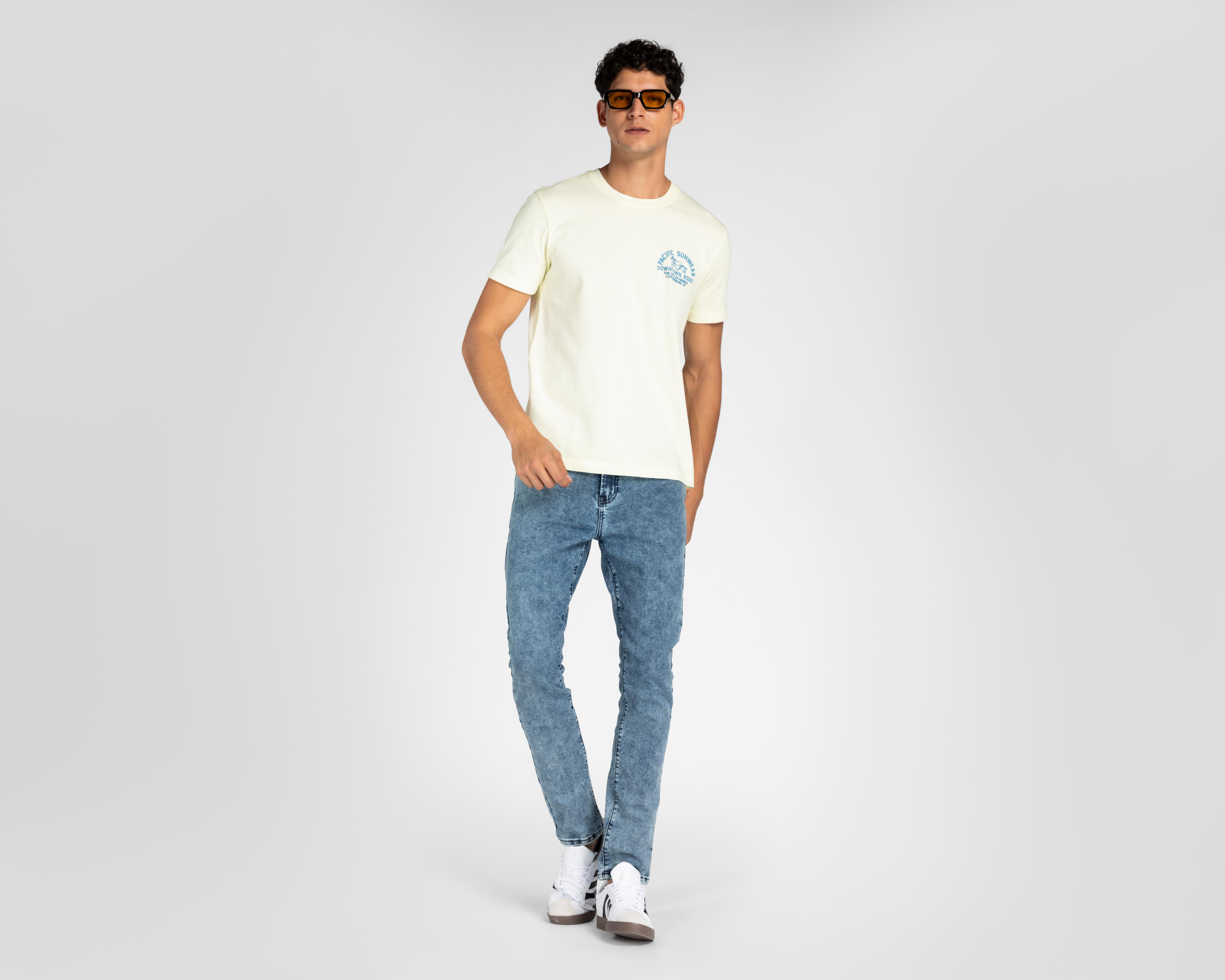 Foto 3 pulgar | Playera Refill Blanca para Hombre