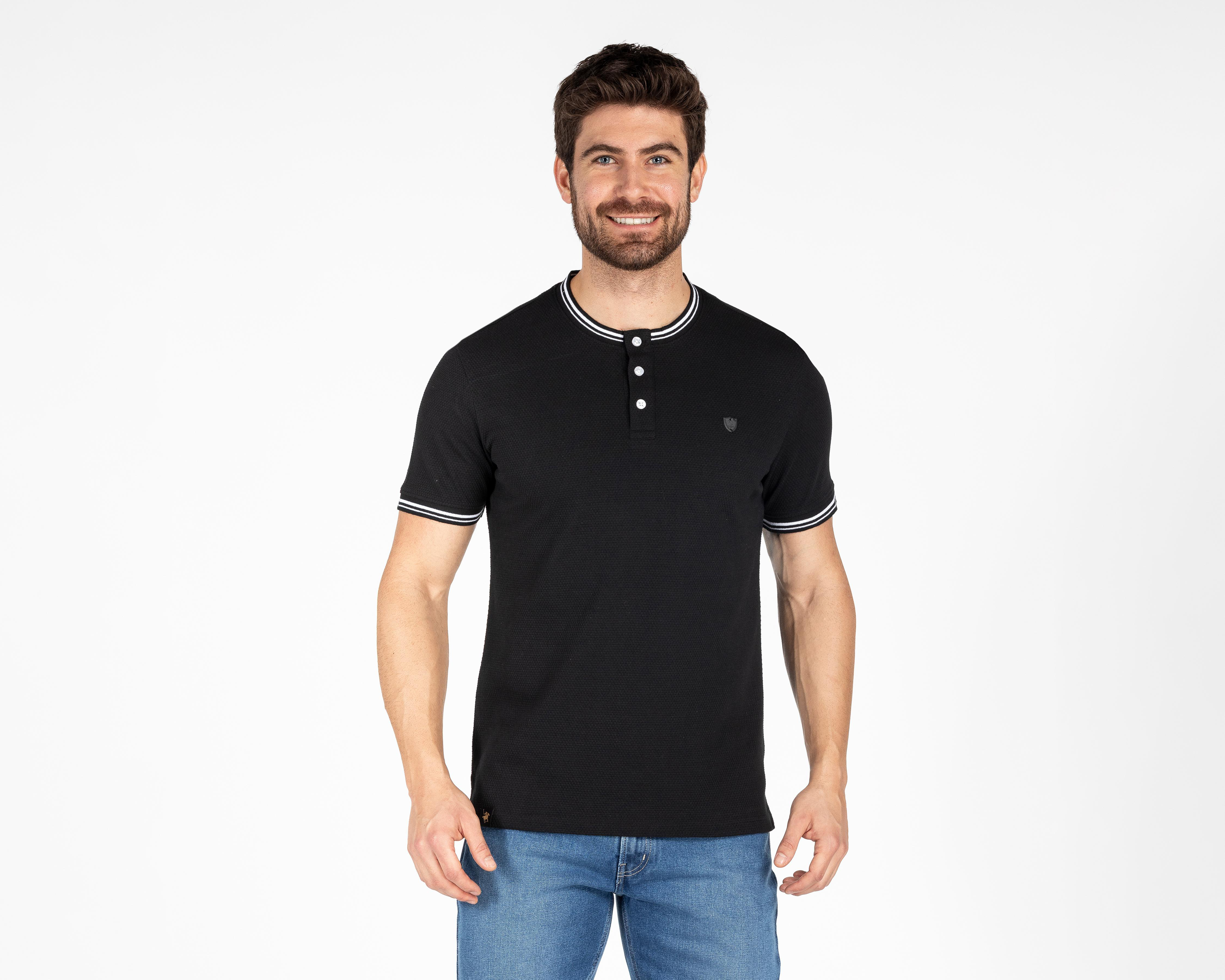 Playera de Cuello Redondo Negra York Team Polo Club para Hombre $369