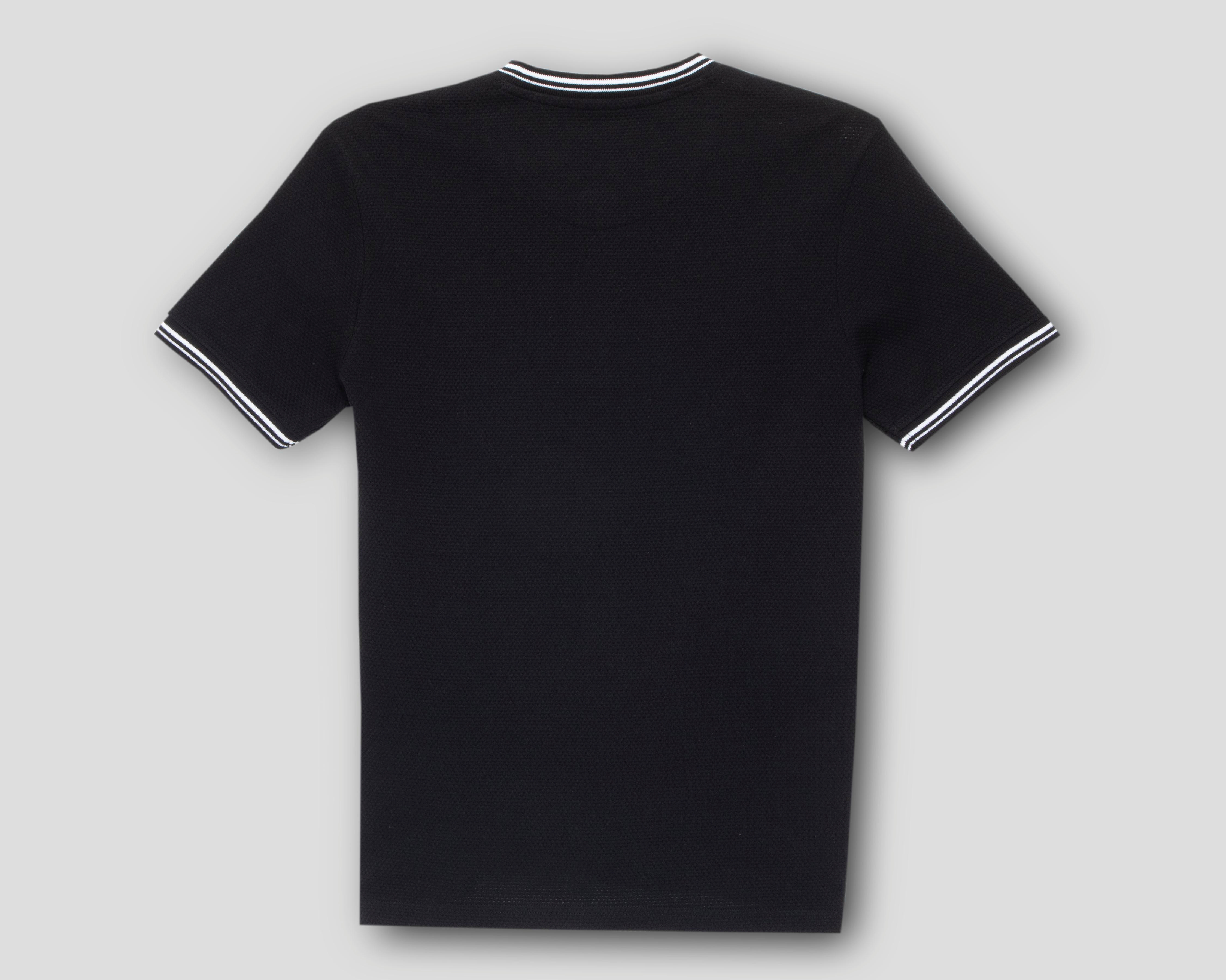 Foto 3 pulgar | Playera de Cuello Redondo Negra York Team Polo Club para Hombre