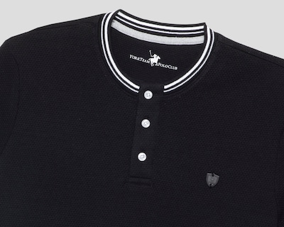 Foto 3 | Playera de Cuello Redondo Negra York Team Polo Club para Hombre
